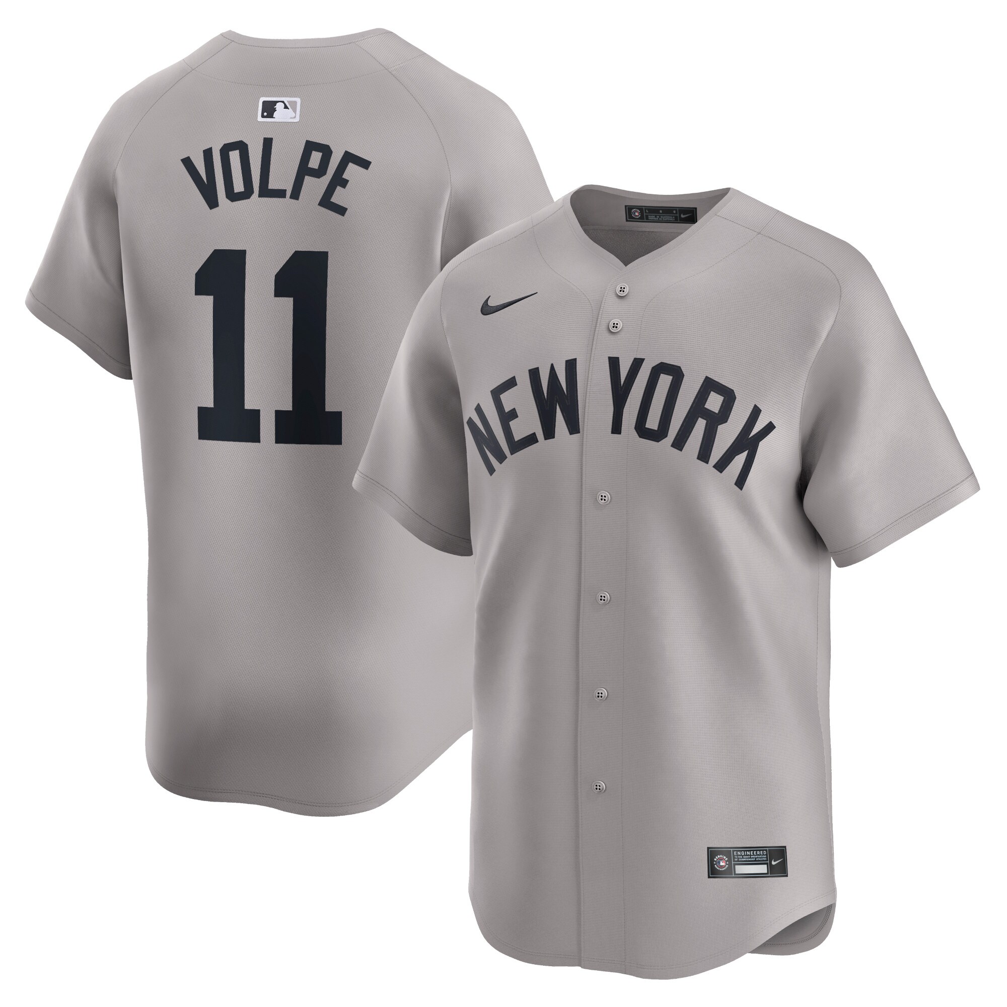 Men's New York Yankees Anthony Volpe Gray Away Limited Player Jersey