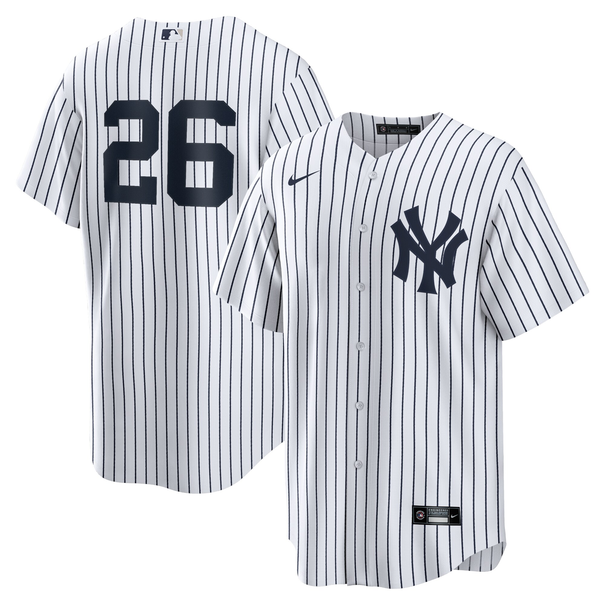 Men's New York Yankees Dj Lemahieu White Home Player Name Jersey
