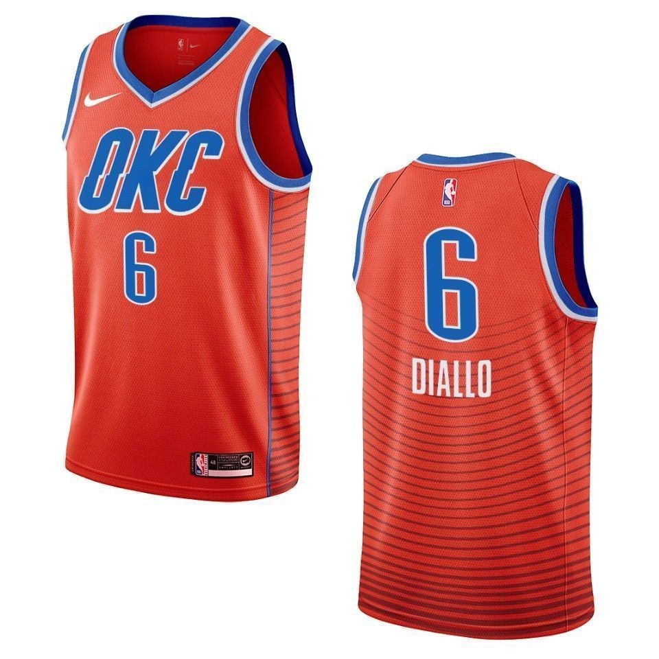 Men's Oklahoma City Thunder 6 Hamidou Diallo Statement Swingman Jersey - Orange