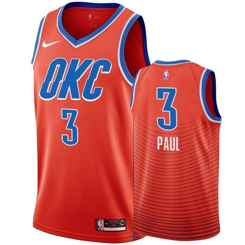 Men's Oklahoma City Thunder Chris Paul 3 Statet Jersey