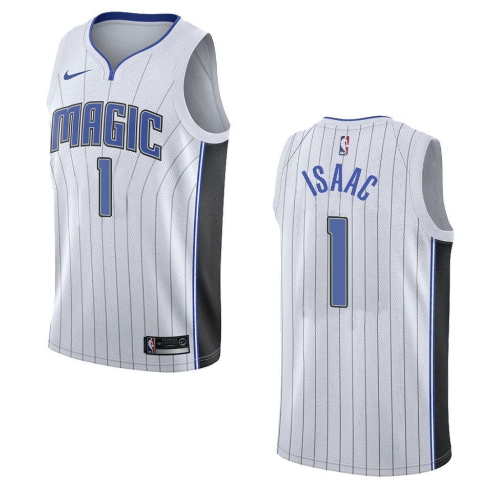Men's Orlando Magic 1 Jonathan Isaac Association Swingman Jersey - White