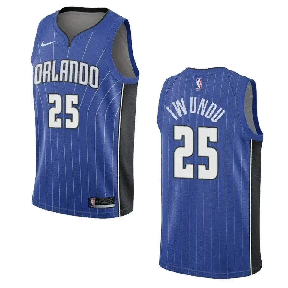 Men's Orlando Magic 25 Wes Iwundu Icon Swingman Jersey - Blue