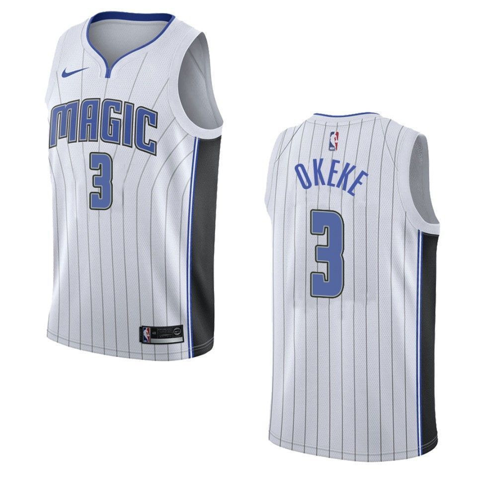 Men's Orlando Magic 3 Chuma Okeke Association Swingman Jersey - White