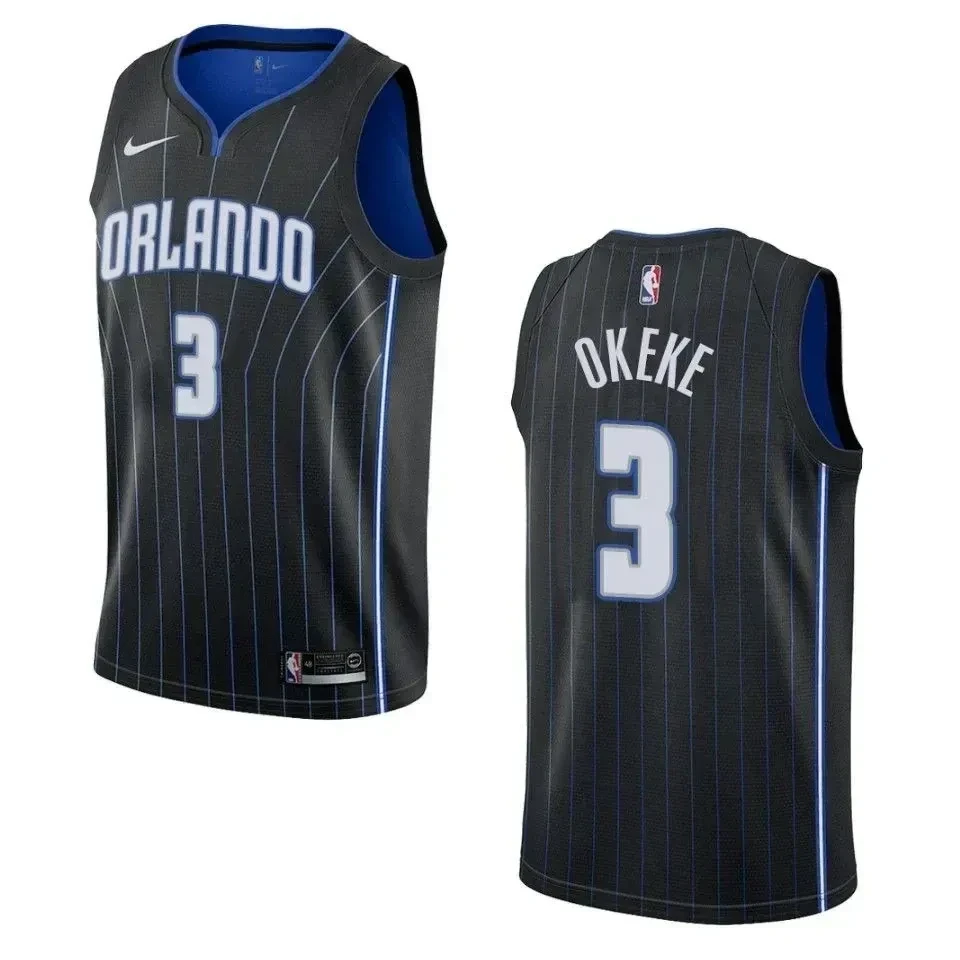 Men's Orlando Magic 3 Chuma Okeke Statement Swingman Jersey - Black