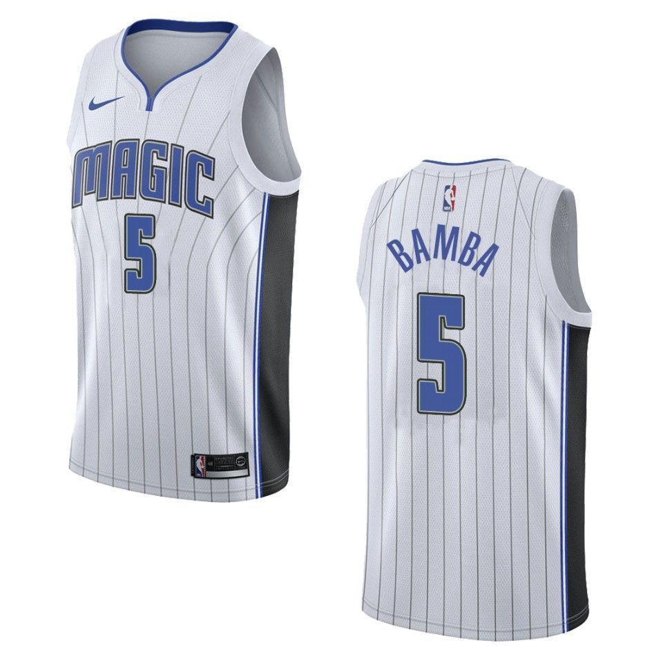 Men's Orlando Magic 5 Mohamed Bamba Association Swingman Jersey - White