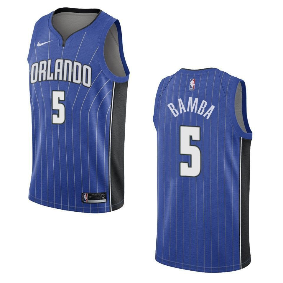 Men's Orlando Magic 5 Mohamed Bamba Icon Swingman Jersey - Blue