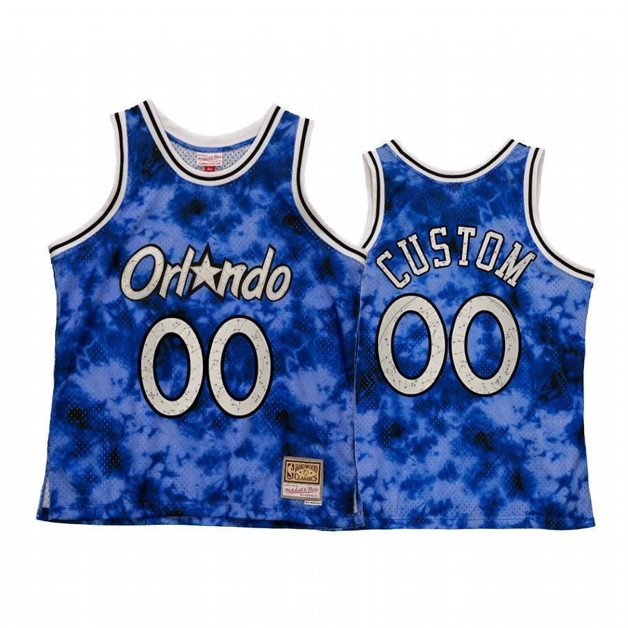 Men's Orlando Magic Custom Galaxy Constellation Jersey Royal Hardwood Classics