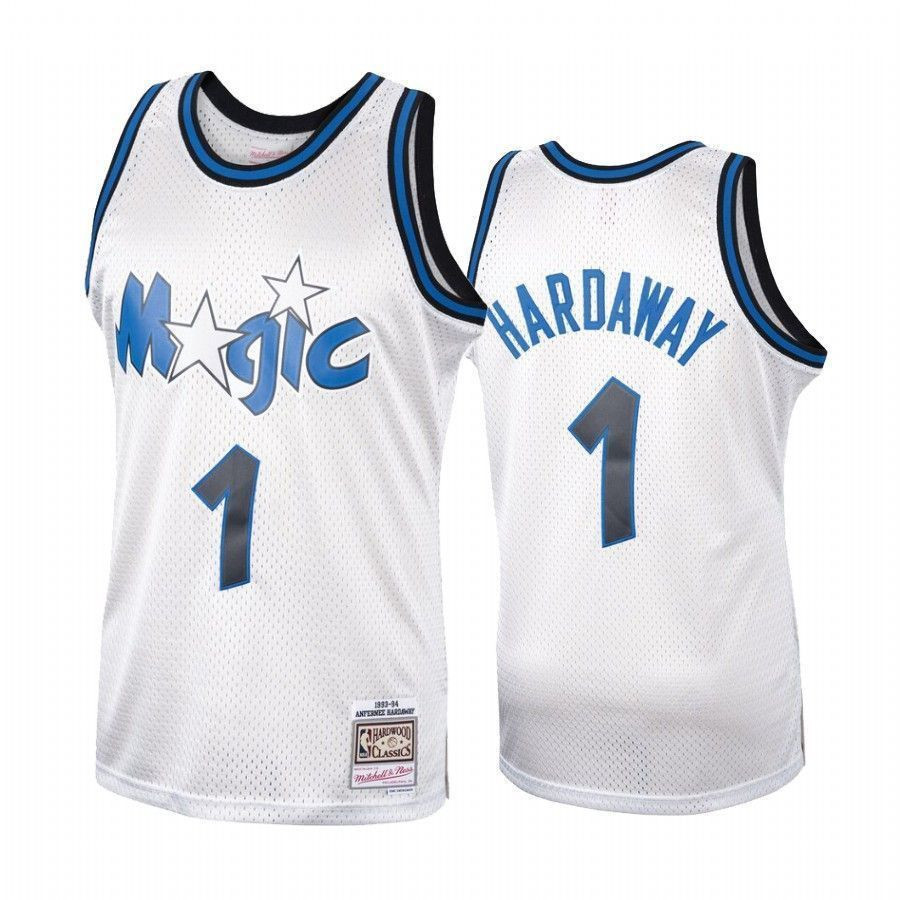 Men's Orlando Magic Penny Hardaway Platinum Hardwood Classics Jersey 1