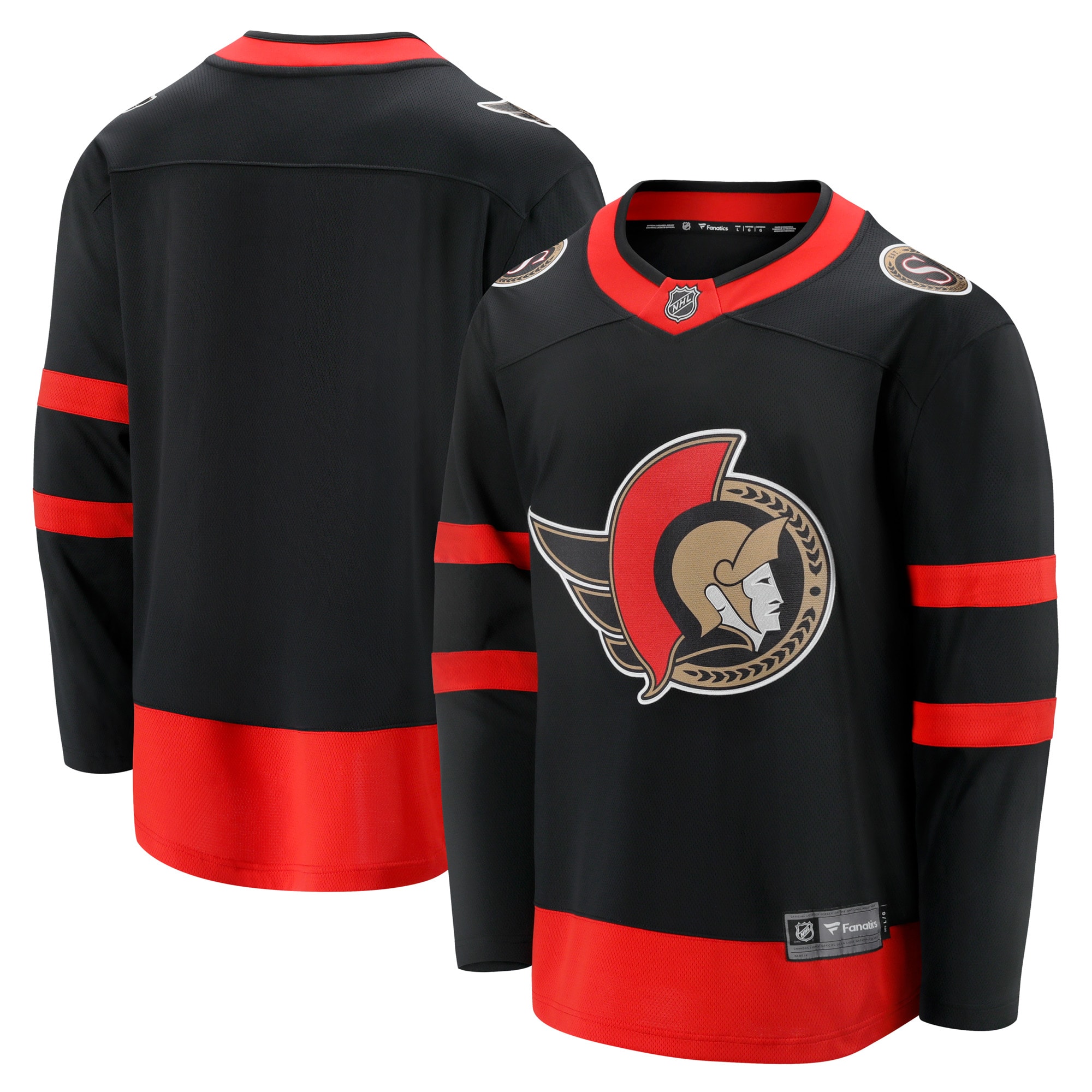 Men's Ottawa Senators Black Home Breakaway Jersey