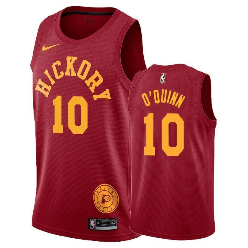 Men's Pacers Male Kyle O'quinn 10 Hardwood Classics Red Jersey