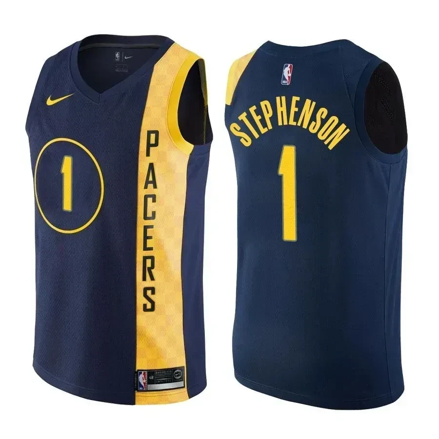Men's Pacers Male Lance Stephenson 1 City Edition Navy Jersey