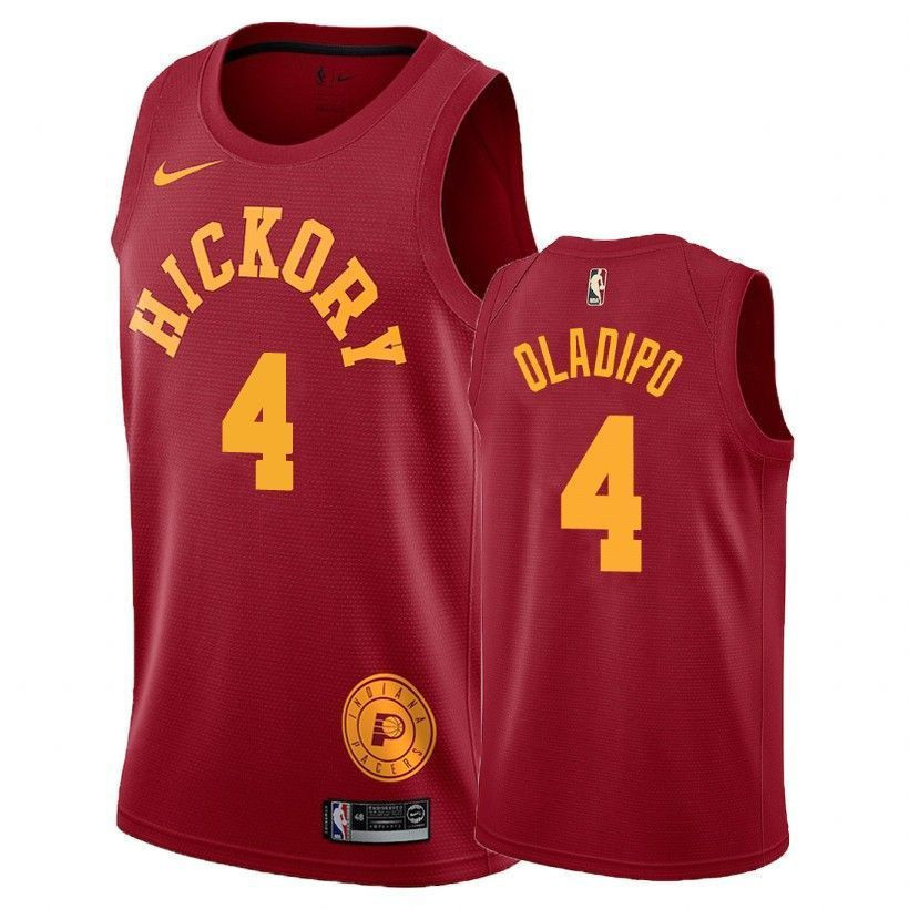 Men's Pacers Male Victor Oladipo 4 Hardwood Classics Red Jersey