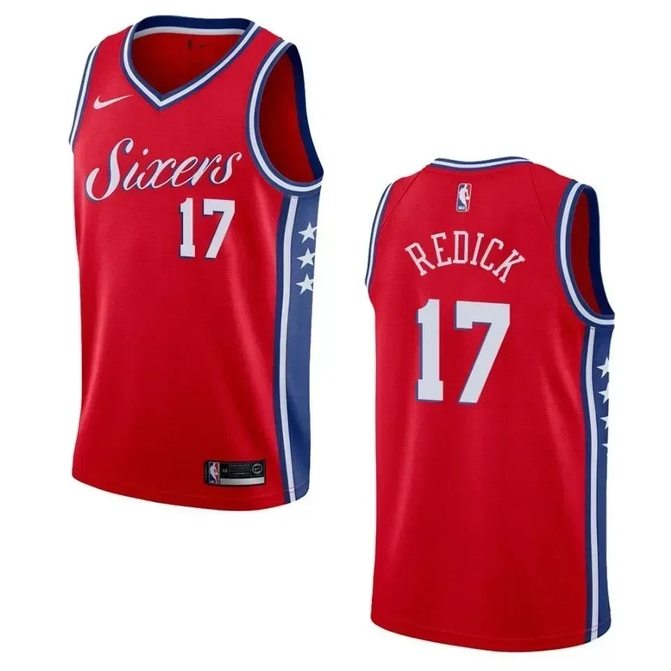 Men's Philadelphia 76ers 17 J.j. Redick Statement Swingman Jersey - Red