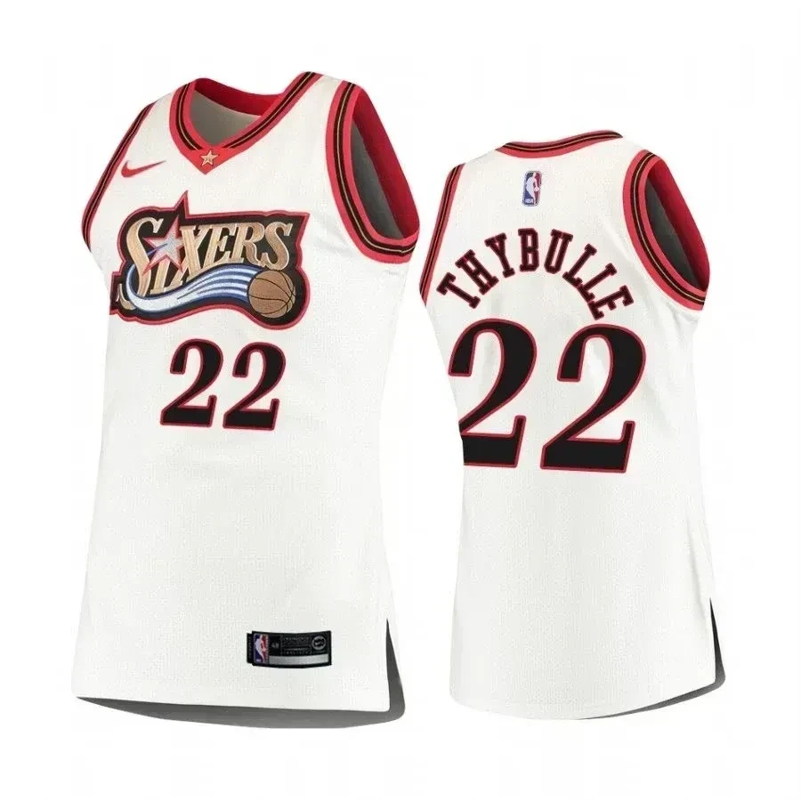 Men's Philadelphia 76ers 22 Matisse Thybulle White Hardwood Classics Jersey