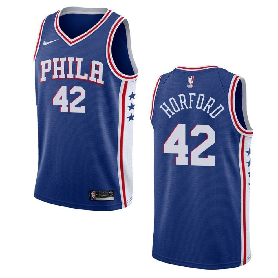 Men's Philadelphia 76ers 42 Al Horford Icon Swingman Jersey - Blue