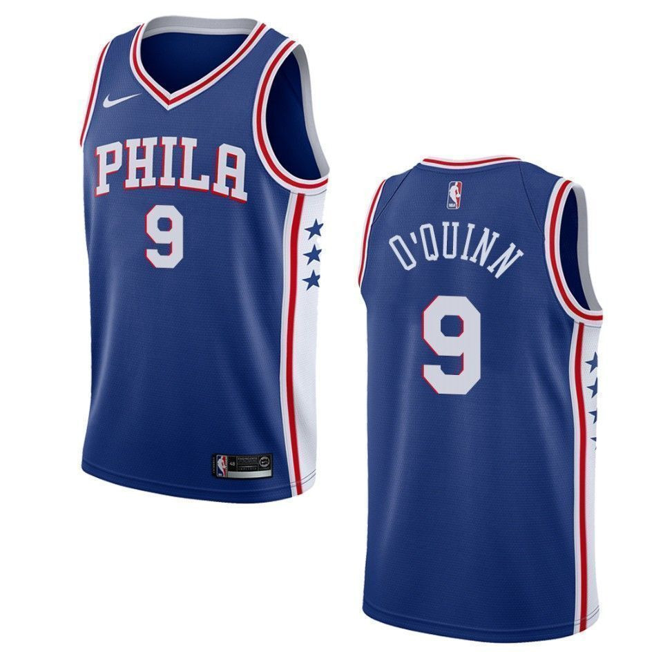 Men's Philadelphia 76ers 9 Kyle O'quinn Icon Swingman Jersey - Blue