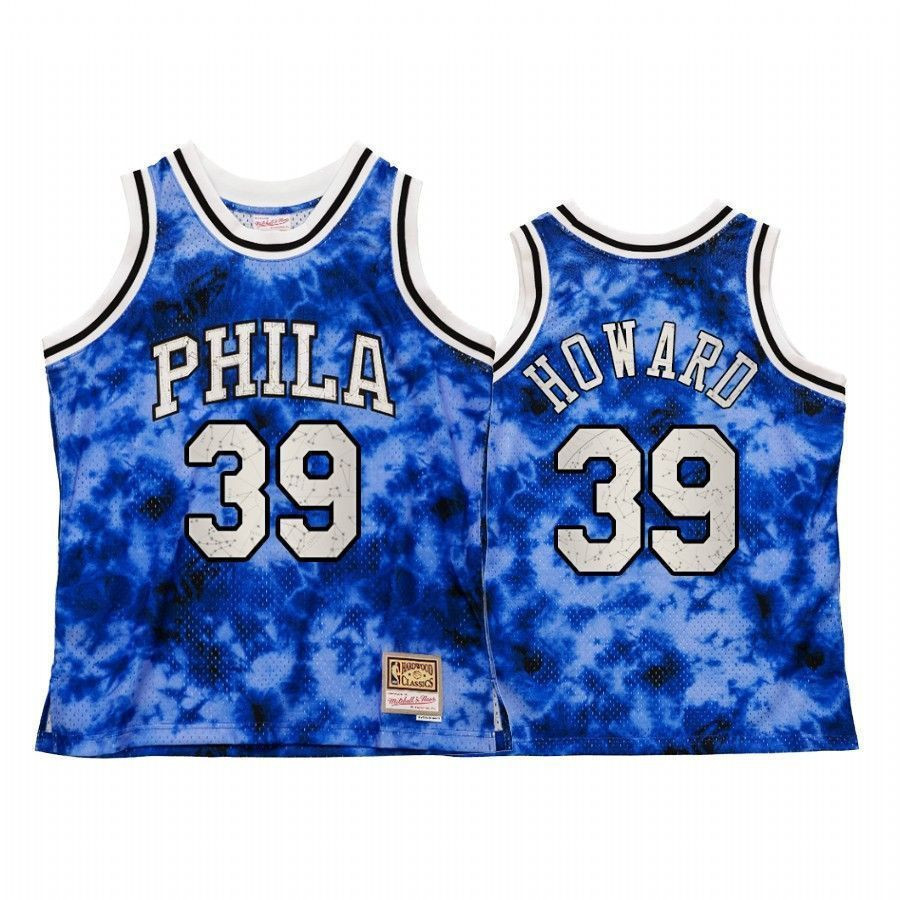 Men's Philadelphia 76ers Dwight Howard Galaxy Constellation Jersey Royal Vintage