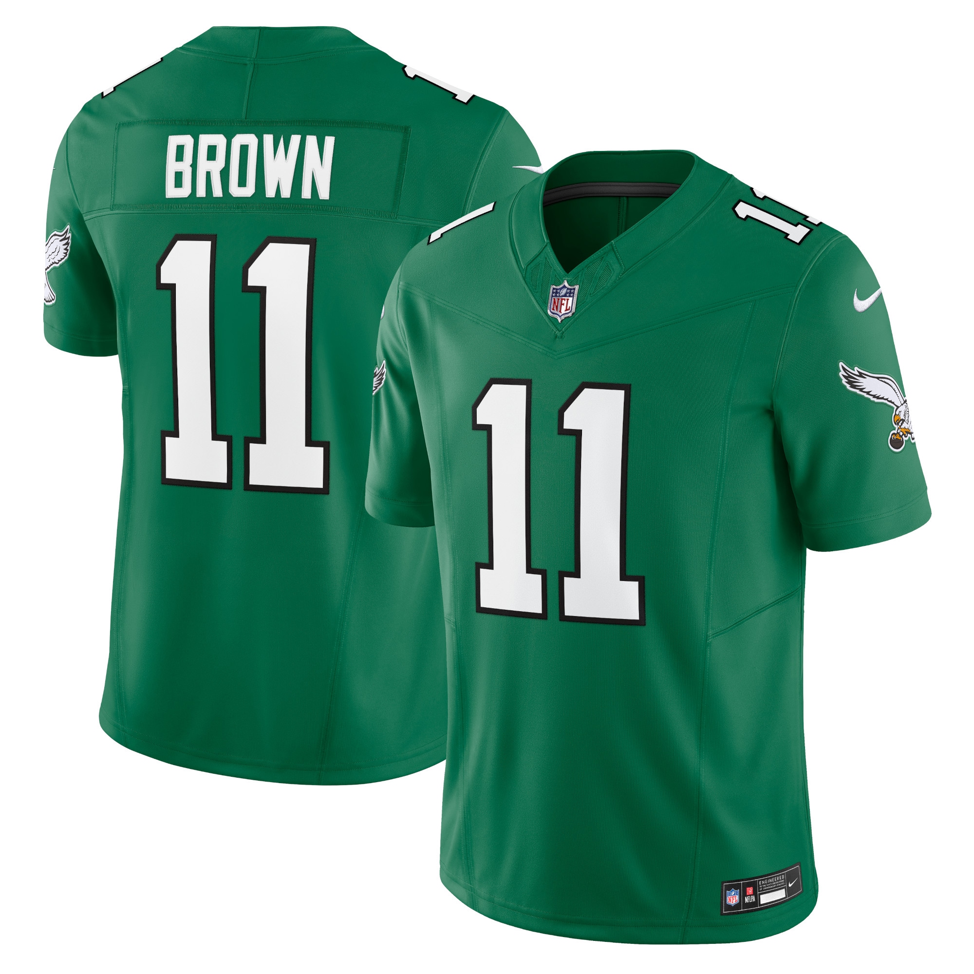 Men's Philadelphia Eagles A.j. Brown Kelly Green Vapor F.u.s.e. Limited Jersey Js6156