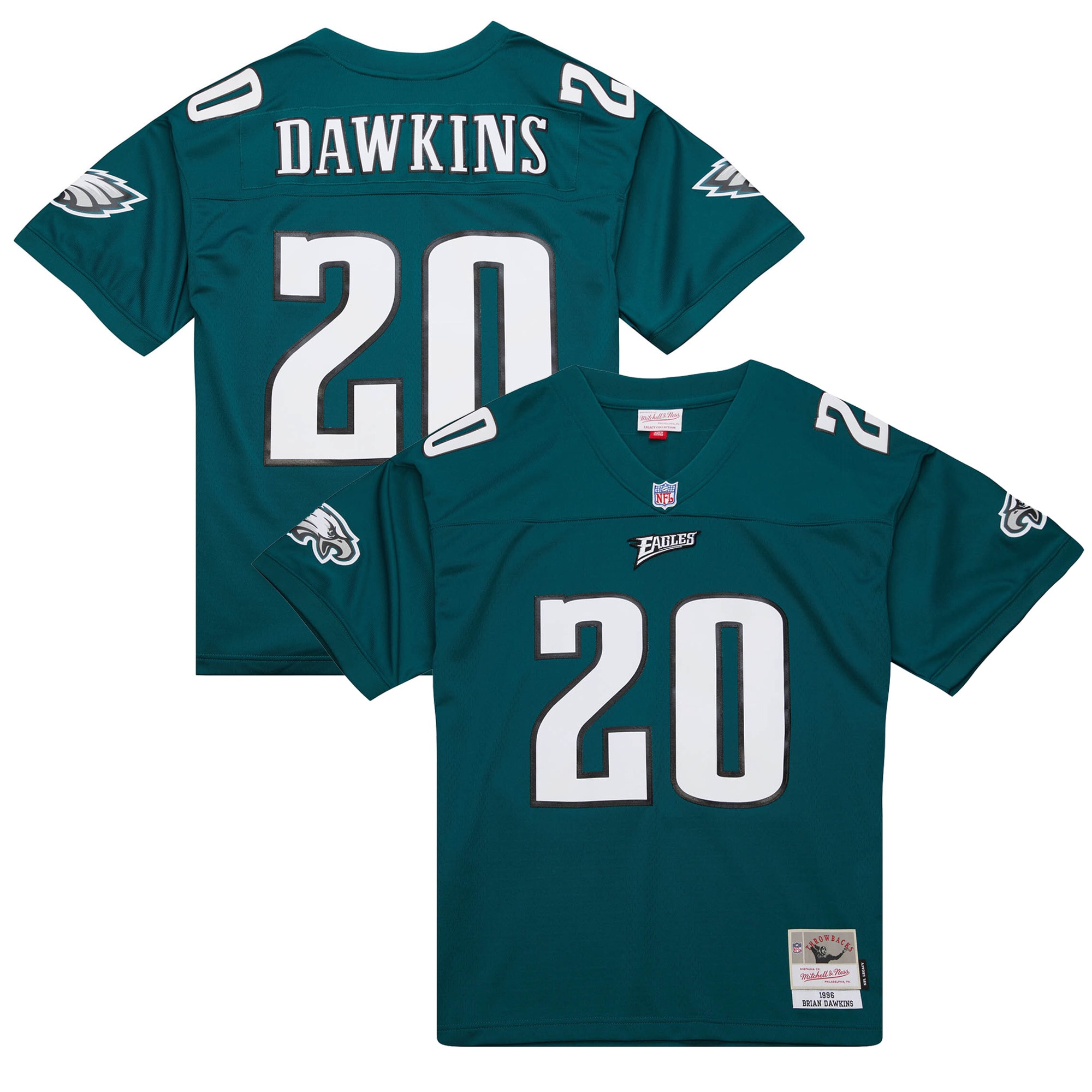 Men's Philadelphia Eagles Brian Dawkins Mitchell & Ness Green Legacy Jersey Js8897