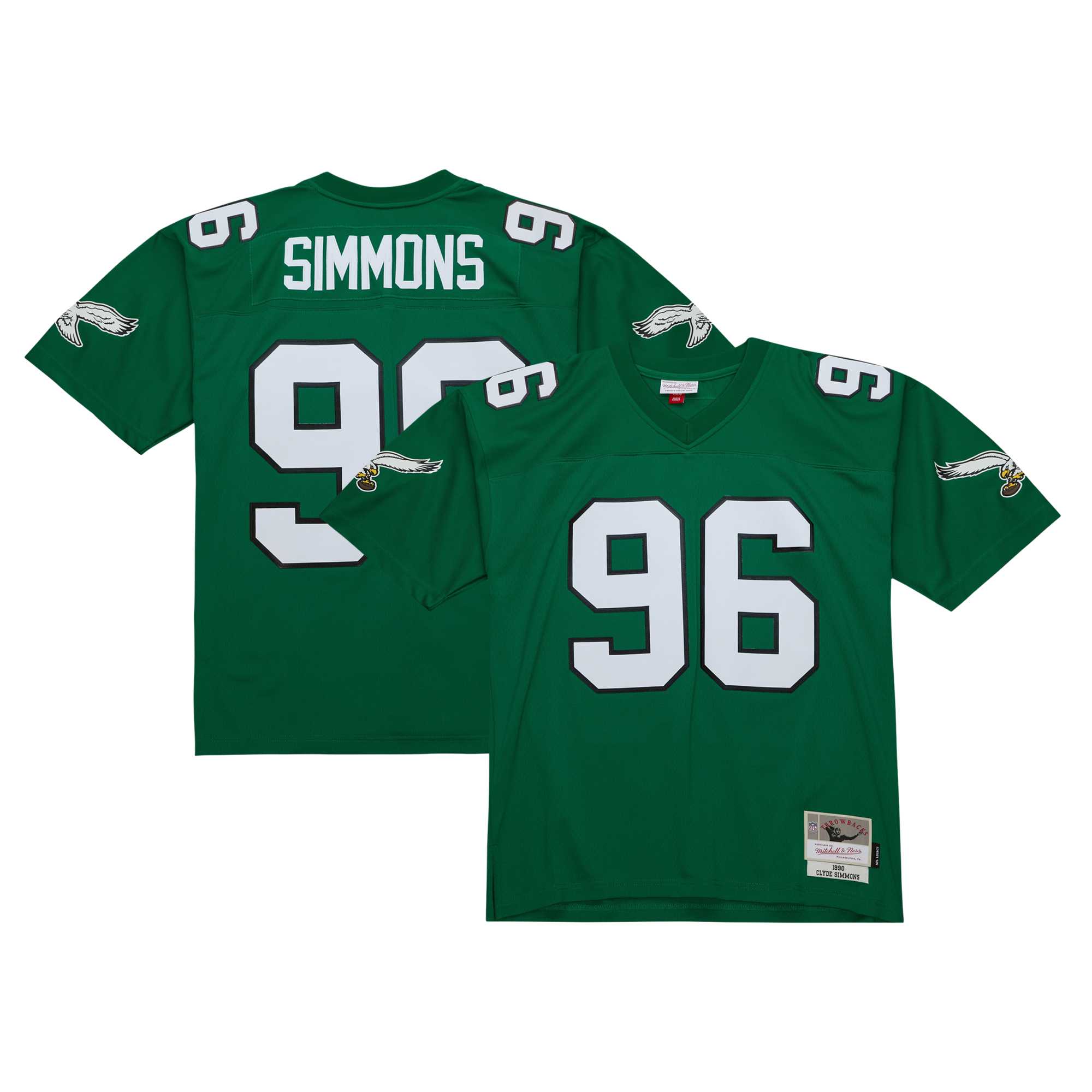 Men's Philadelphia Eagles Clyde Simmons Mitchell & Ness Kelly Green Legacy Jersey Js5407