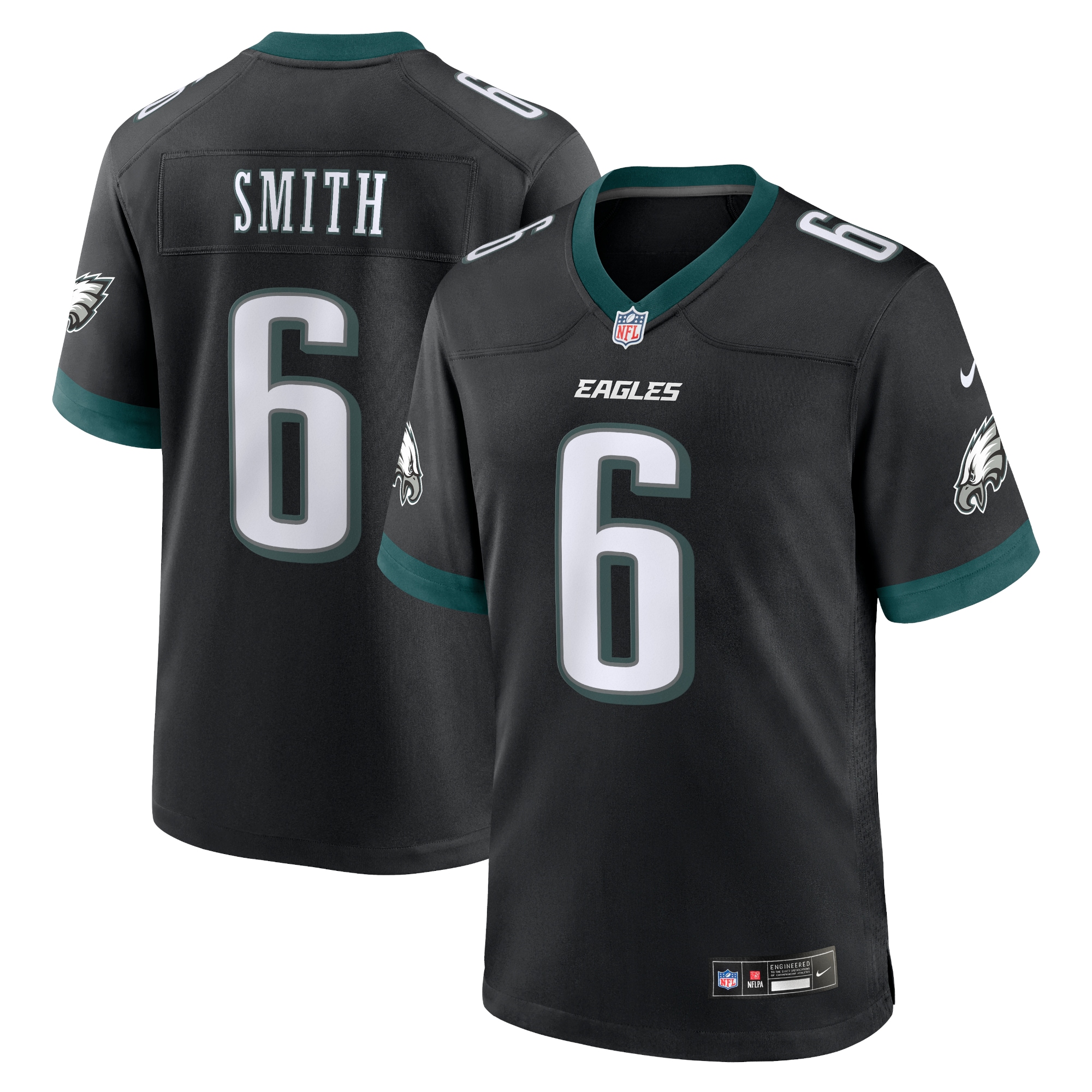 Men's Philadelphia Eagles Devonta Smith Black Alternate Game Jersey Js4417