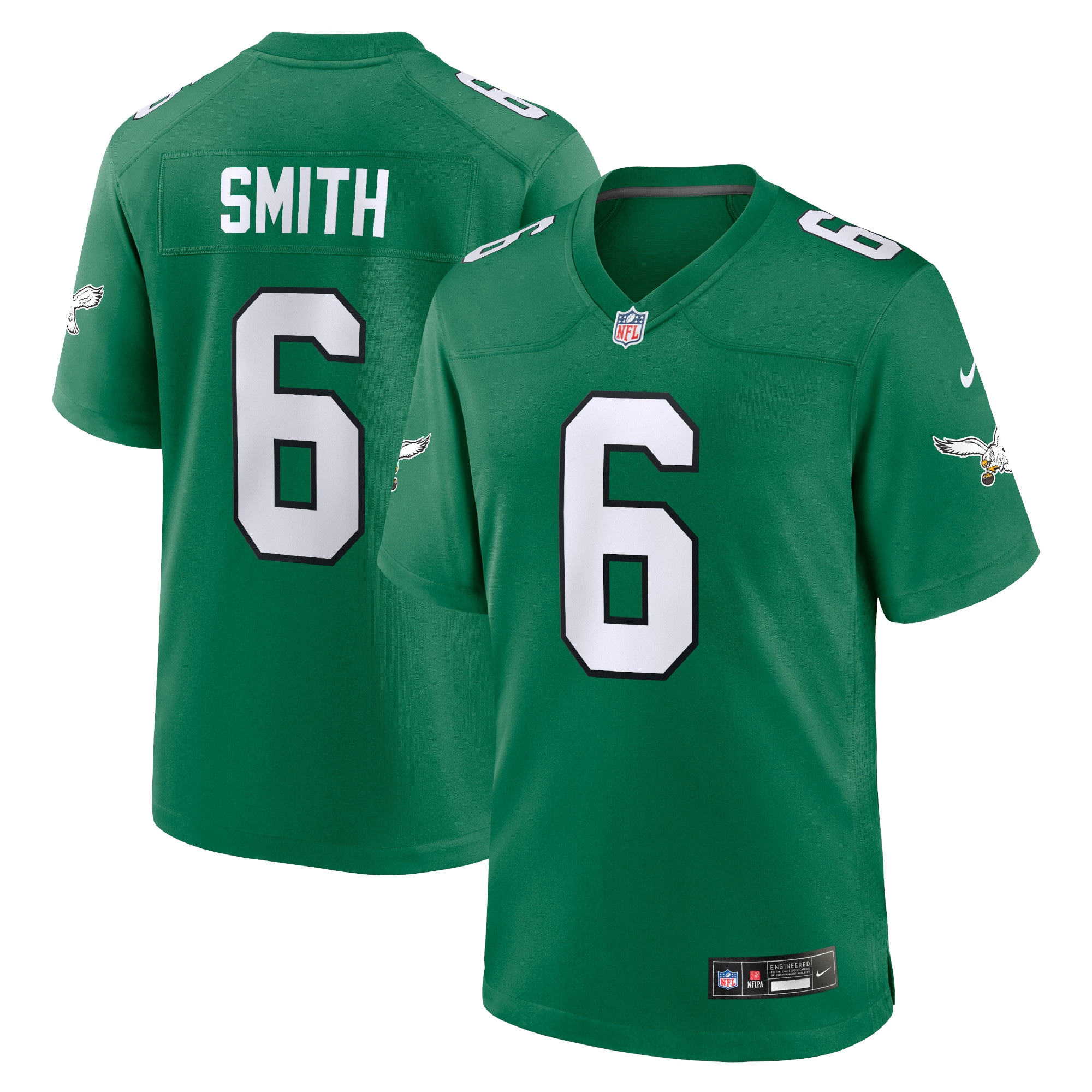 Men's Philadelphia Eagles Devonta Smith Kelly Green Alternate Game Player Jersey Js1259