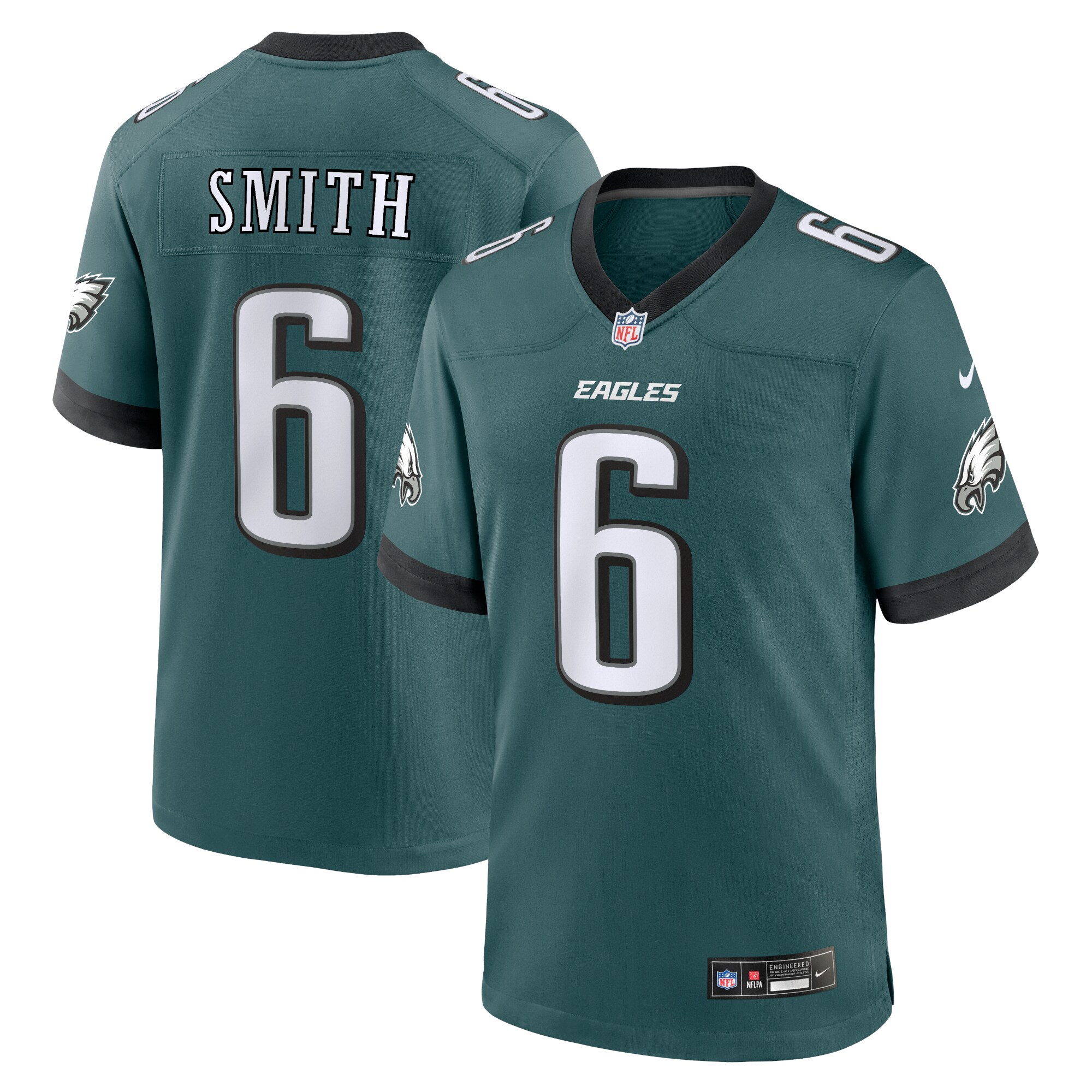 Men's Philadelphia Eagles Devonta Smith Midnight Green Team Game Jersey Js3472