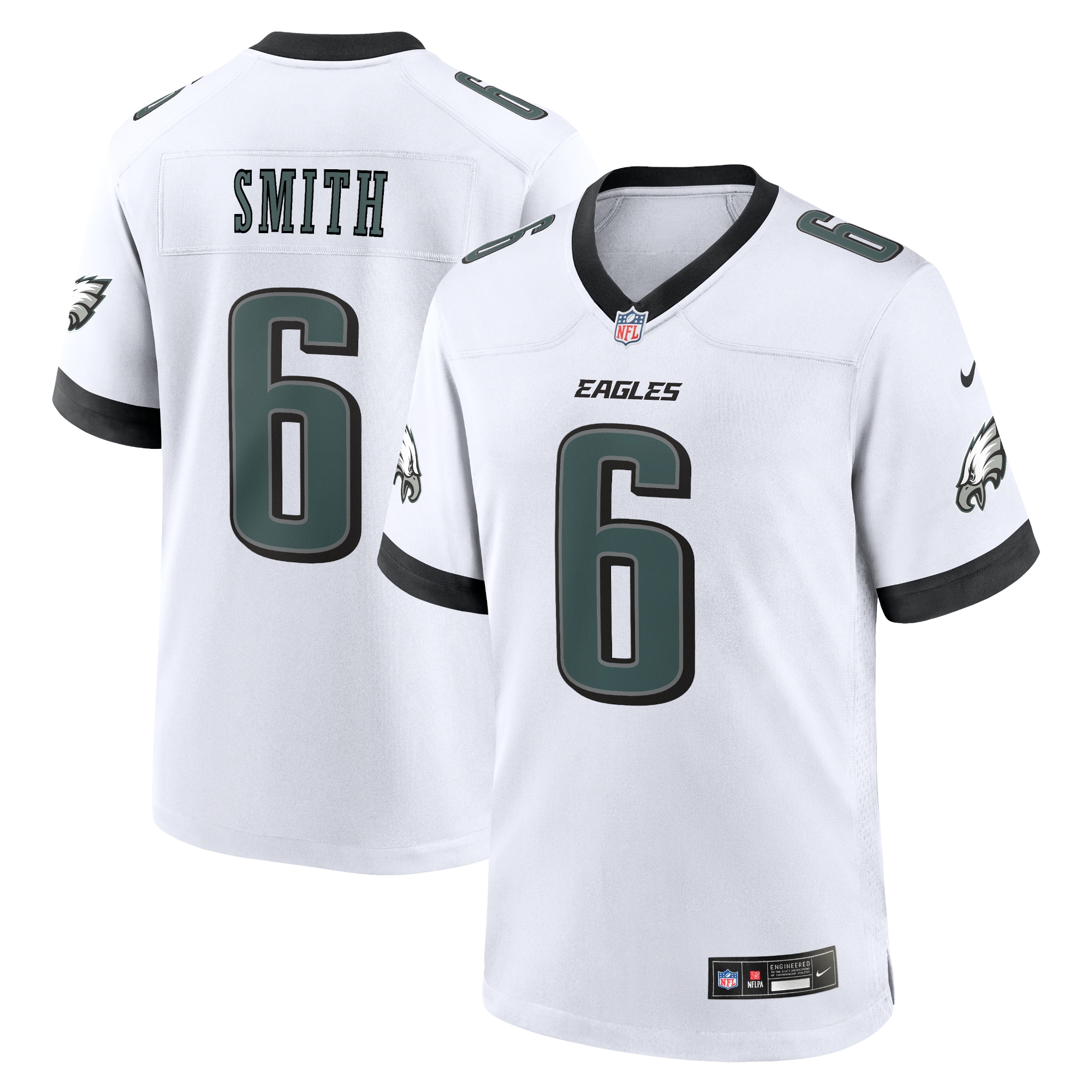 Men's Philadelphia Eagles Devonta Smith White White Game Jersey Js1341