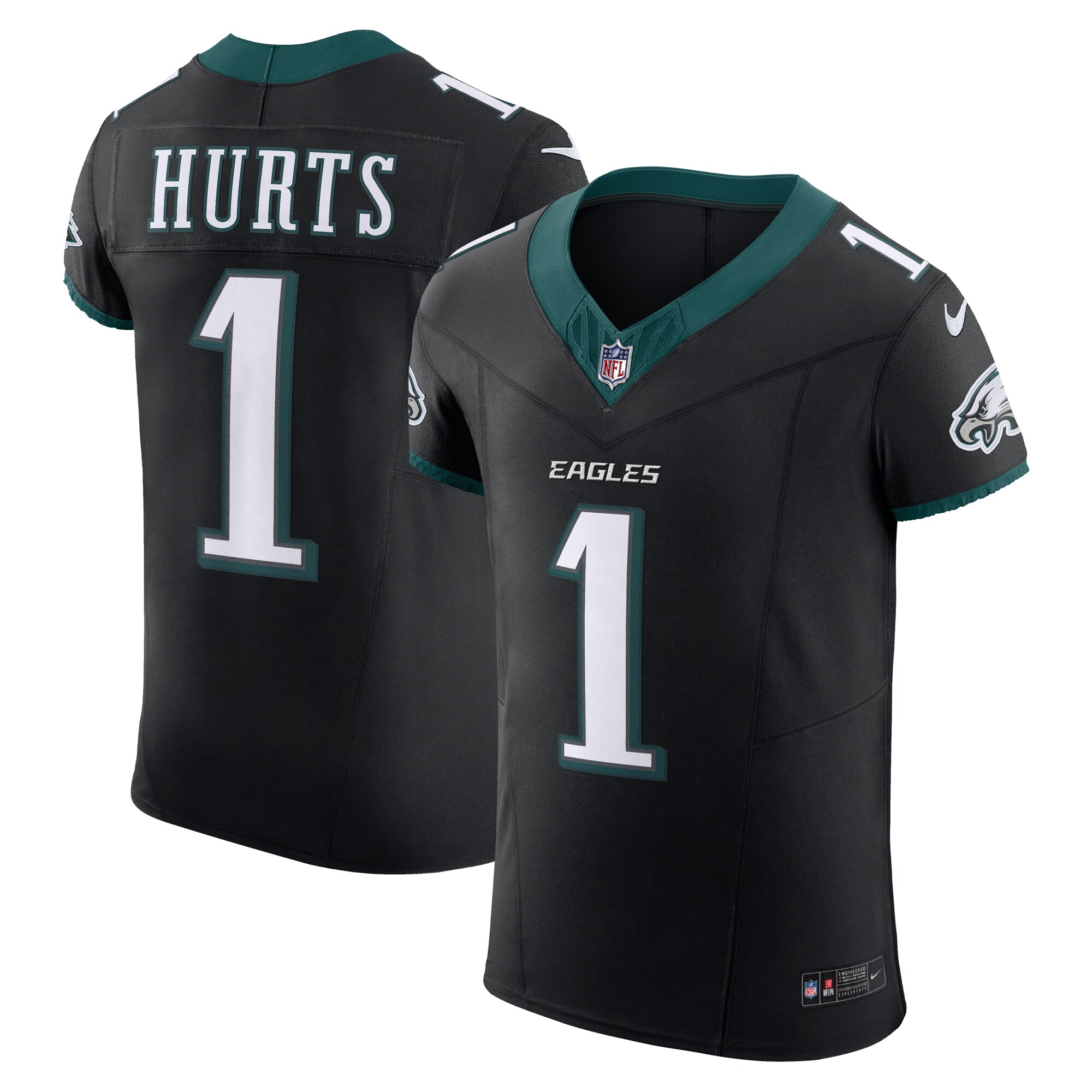 Men's Philadelphia Eagles Jalen Hurts Black Alternate Vapor F.u.s.e. Elite Jersey Js1561