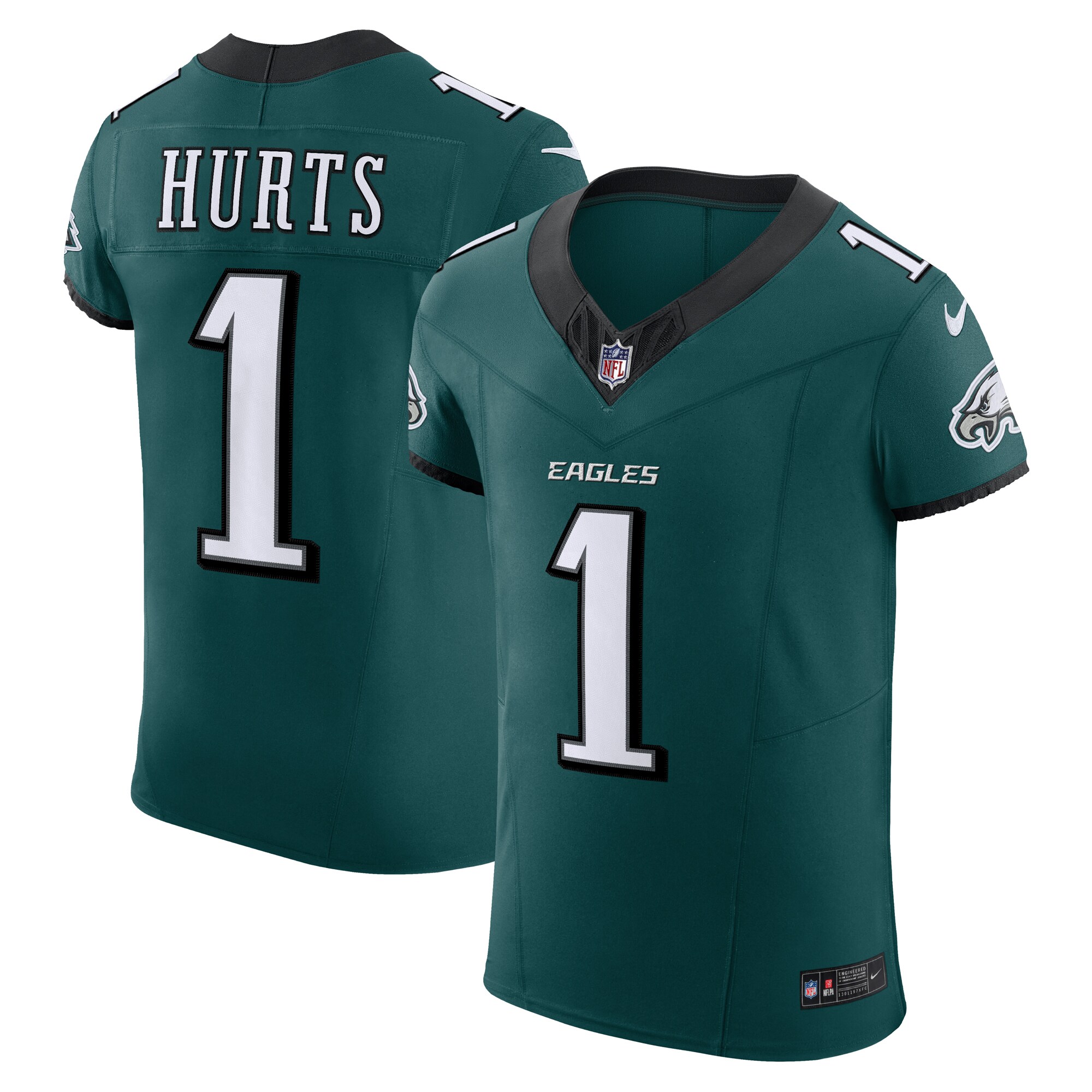 Men's Philadelphia Eagles Jalen Hurts Midnight Green Vapor F.u.s.e. Elite Jersey Js9397