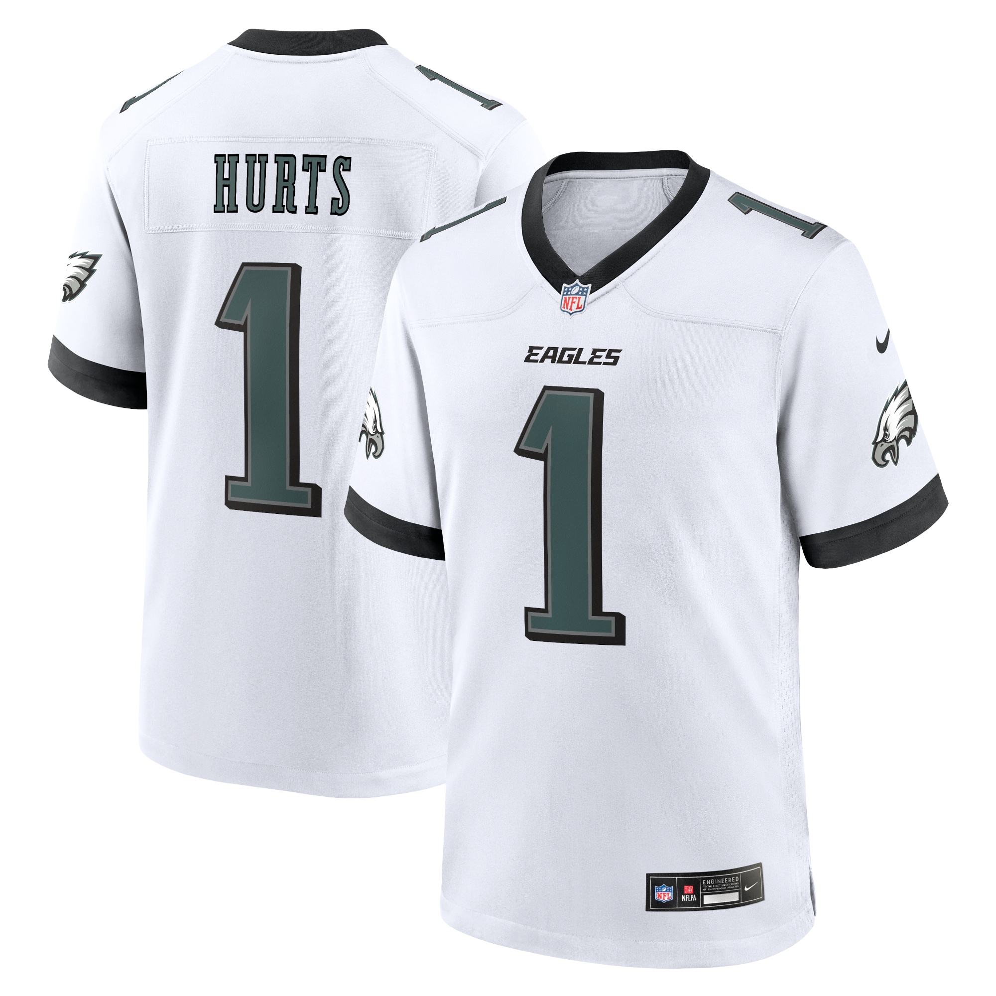 Men's Philadelphia Eagles Jalen Hurts White White Game Jersey Js1469