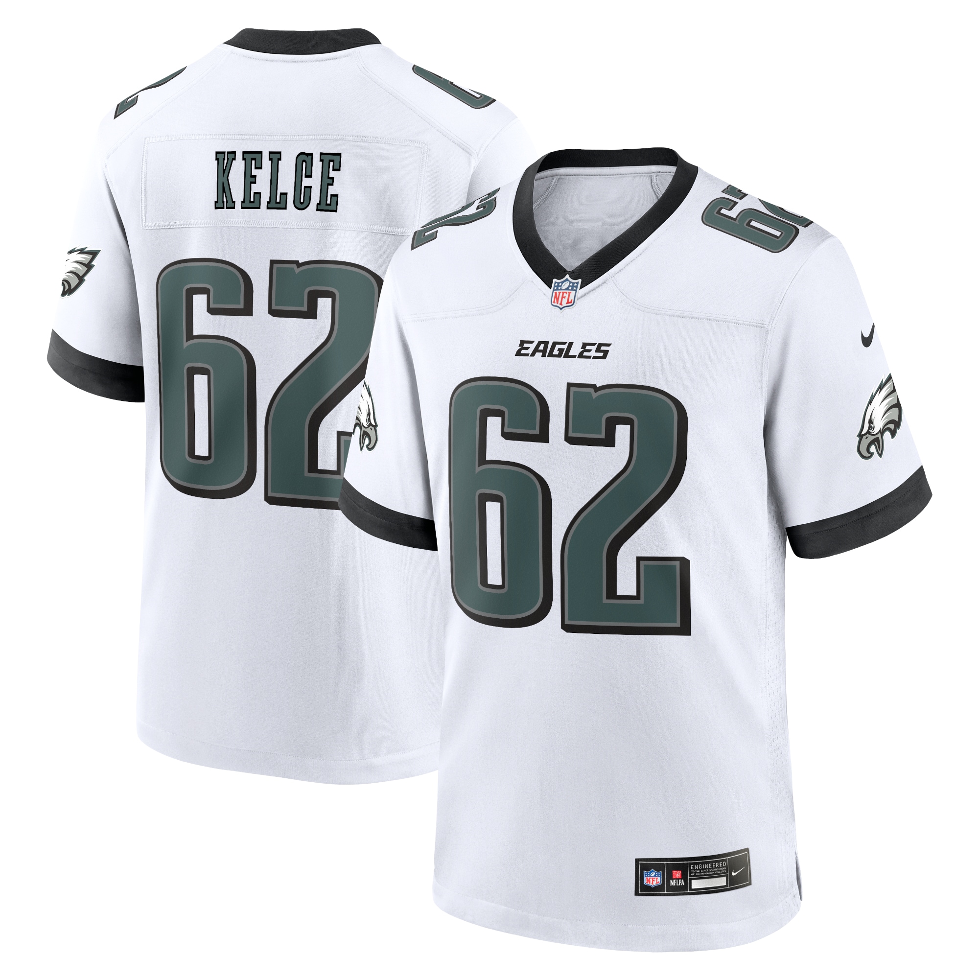 Men's Philadelphia Eagles Jason Kelce White White Game Jersey Js5187
