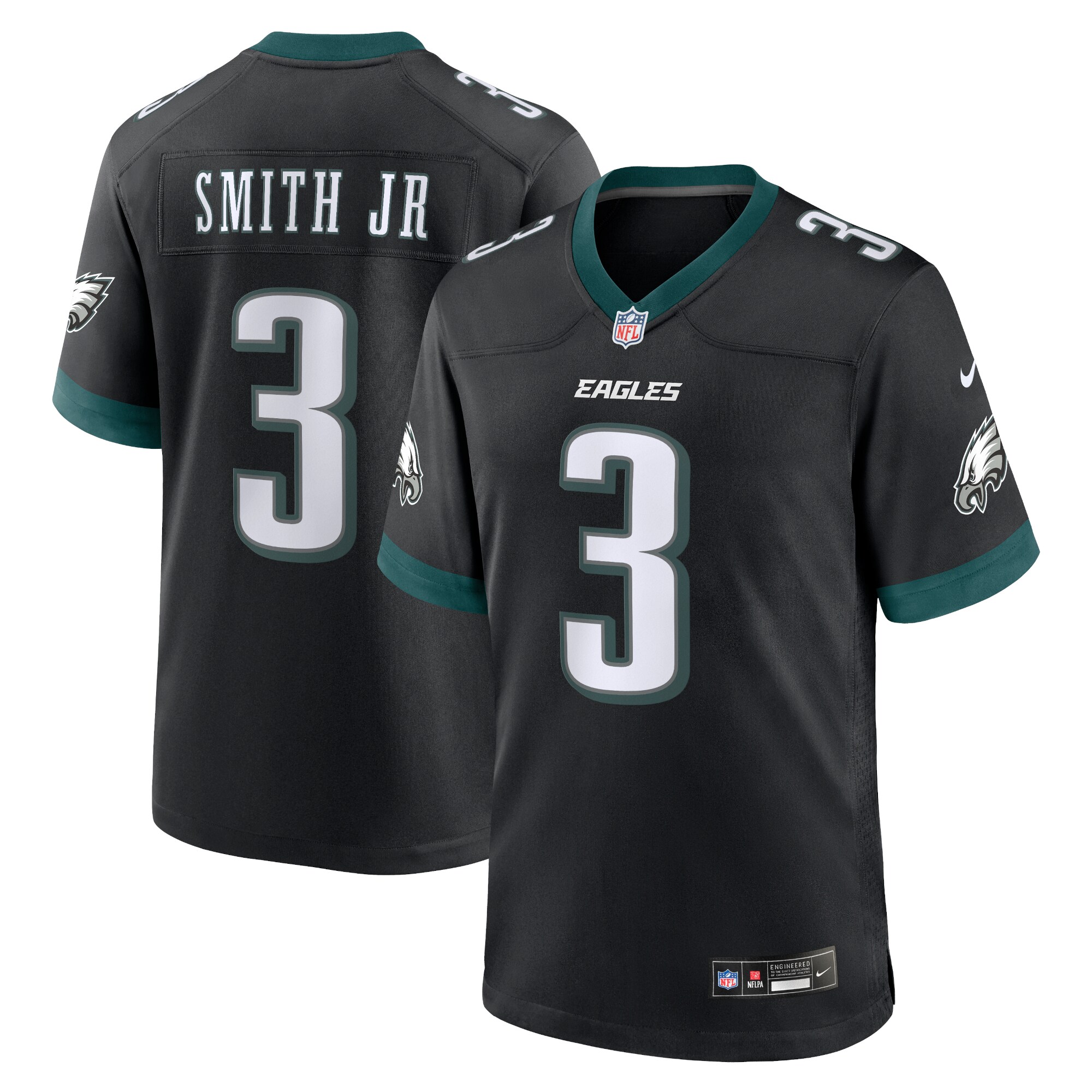 Men's Philadelphia Eagles Nolan Smith Black Alternate Game Jersey Js3201
