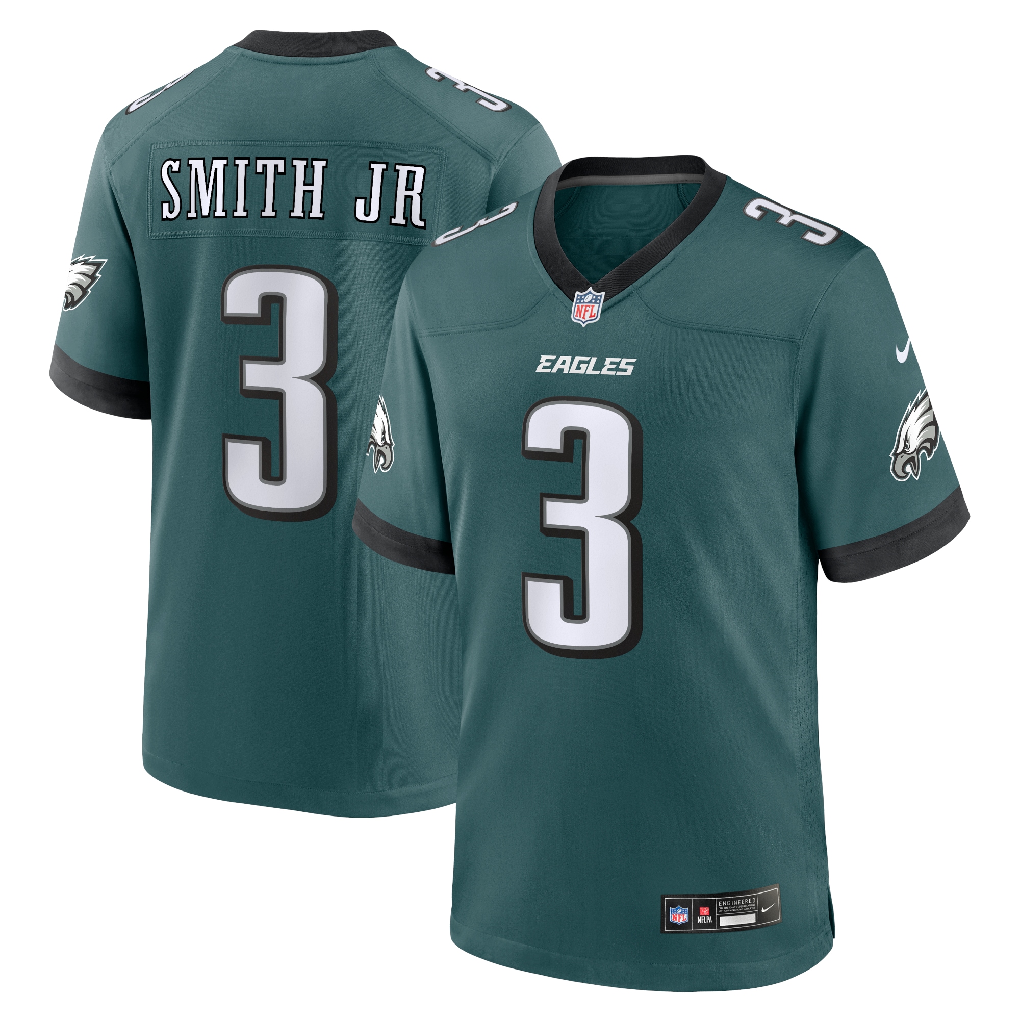 Men's Philadelphia Eagles Nolan Smith Midnight Green Team Game Jersey Js2978