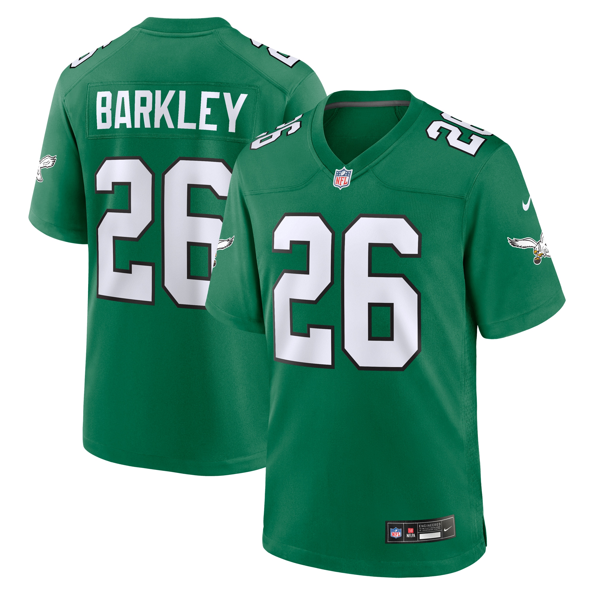 Men's Philadelphia Eagles Saquon Barkley Kelly Green Alternate Game Jersey Js9129