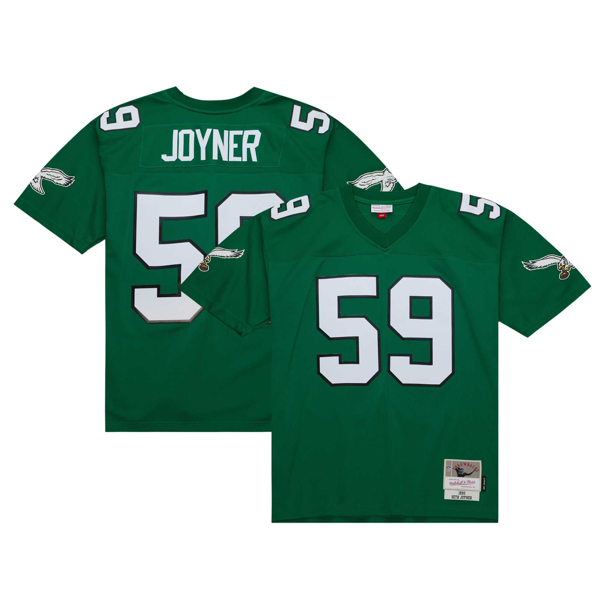 Men's Philadelphia Eagles Seth Joyner Mitchell & Ness Kelly Green Legacy Jersey Js3649