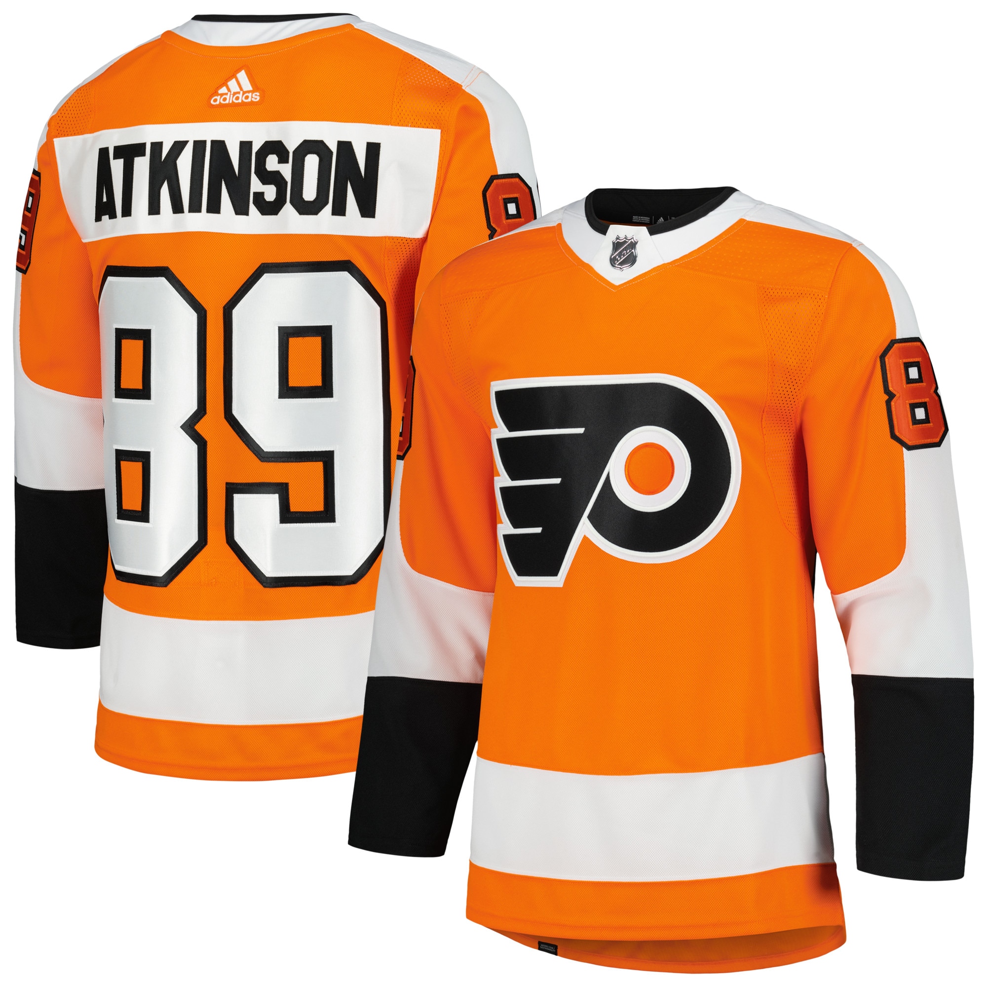 Men's Philadelphia Flyers Cam Atkinson Orange Home Primegreen Player Jersey