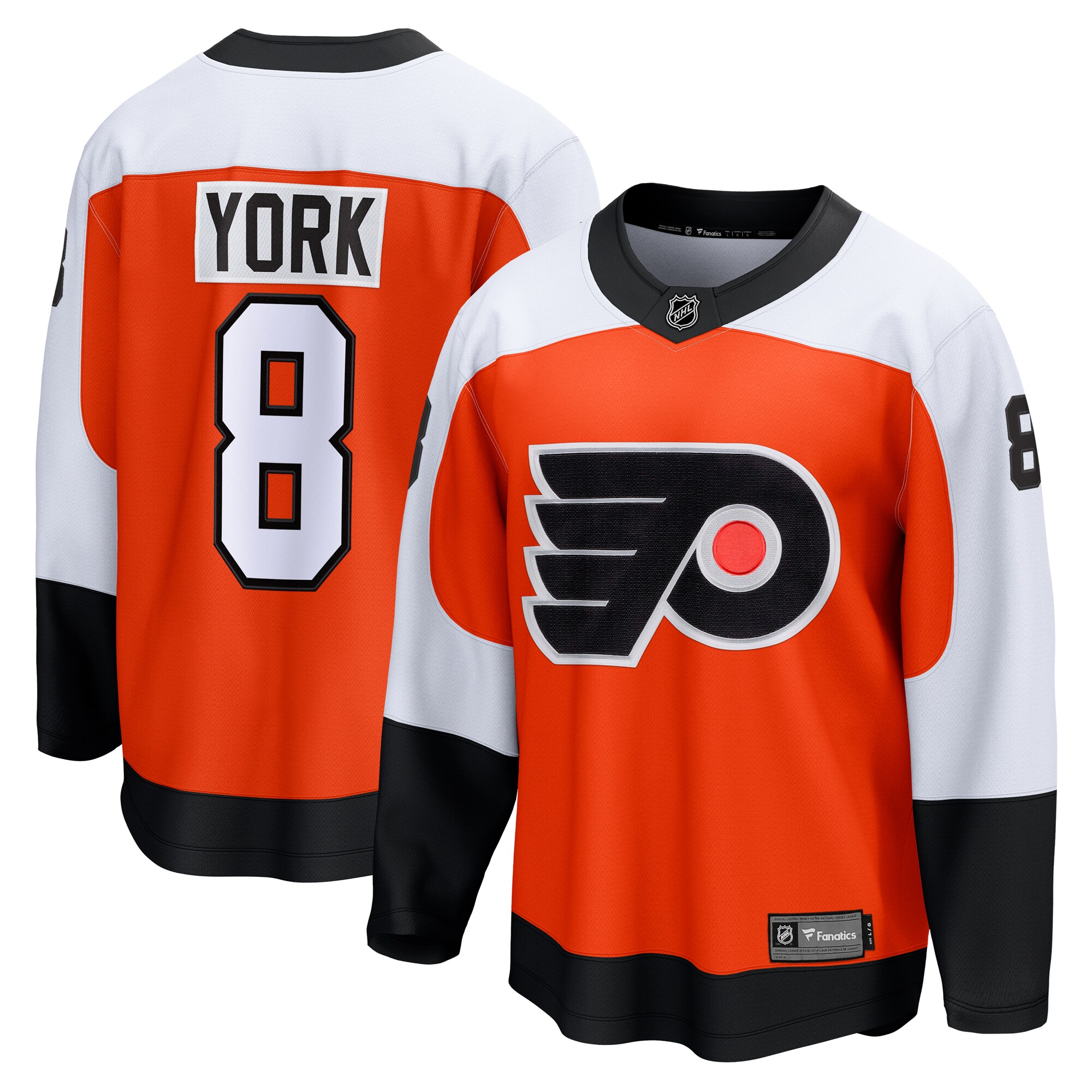 Men's Philadelphia Flyers Cam York Orange Home Breakaway Jersey