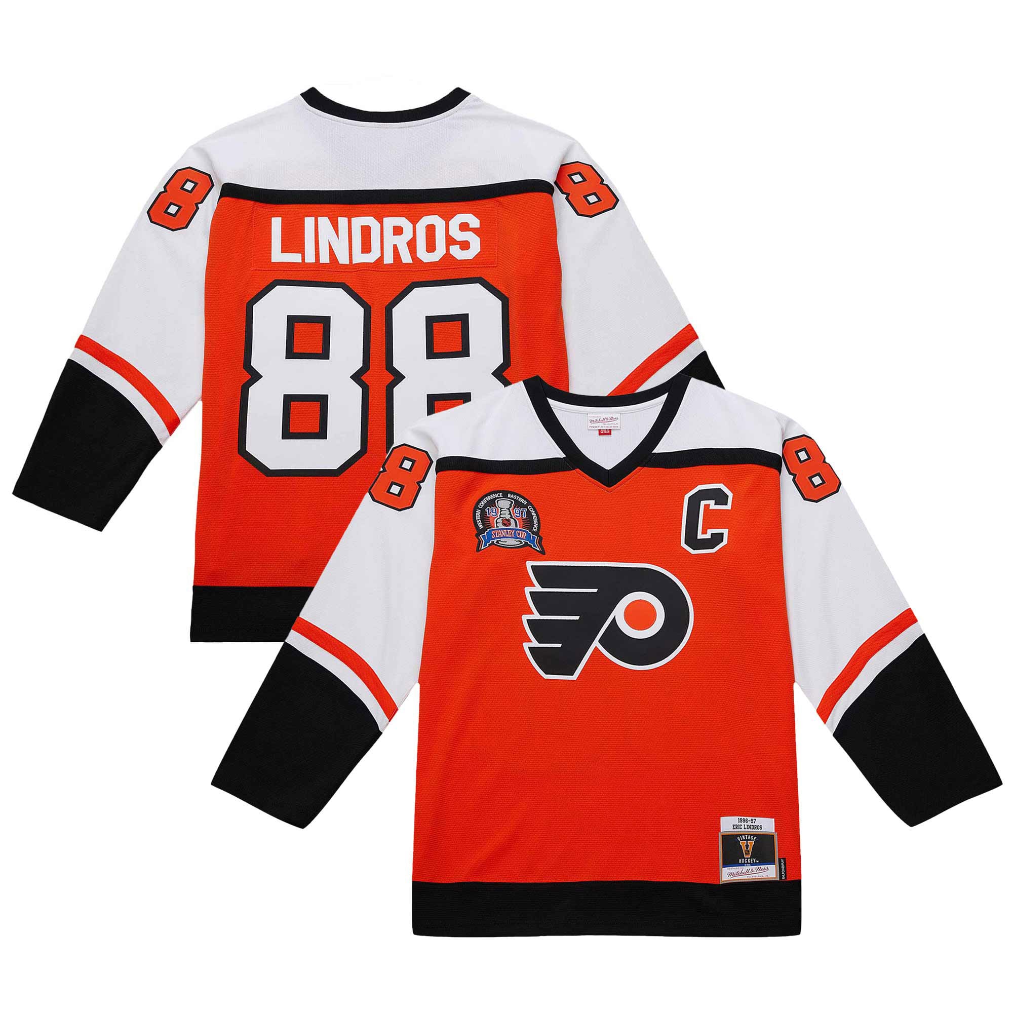Men's Philadelphia Flyers Eric Lindros Orange 1996-97 Power Play Jersey