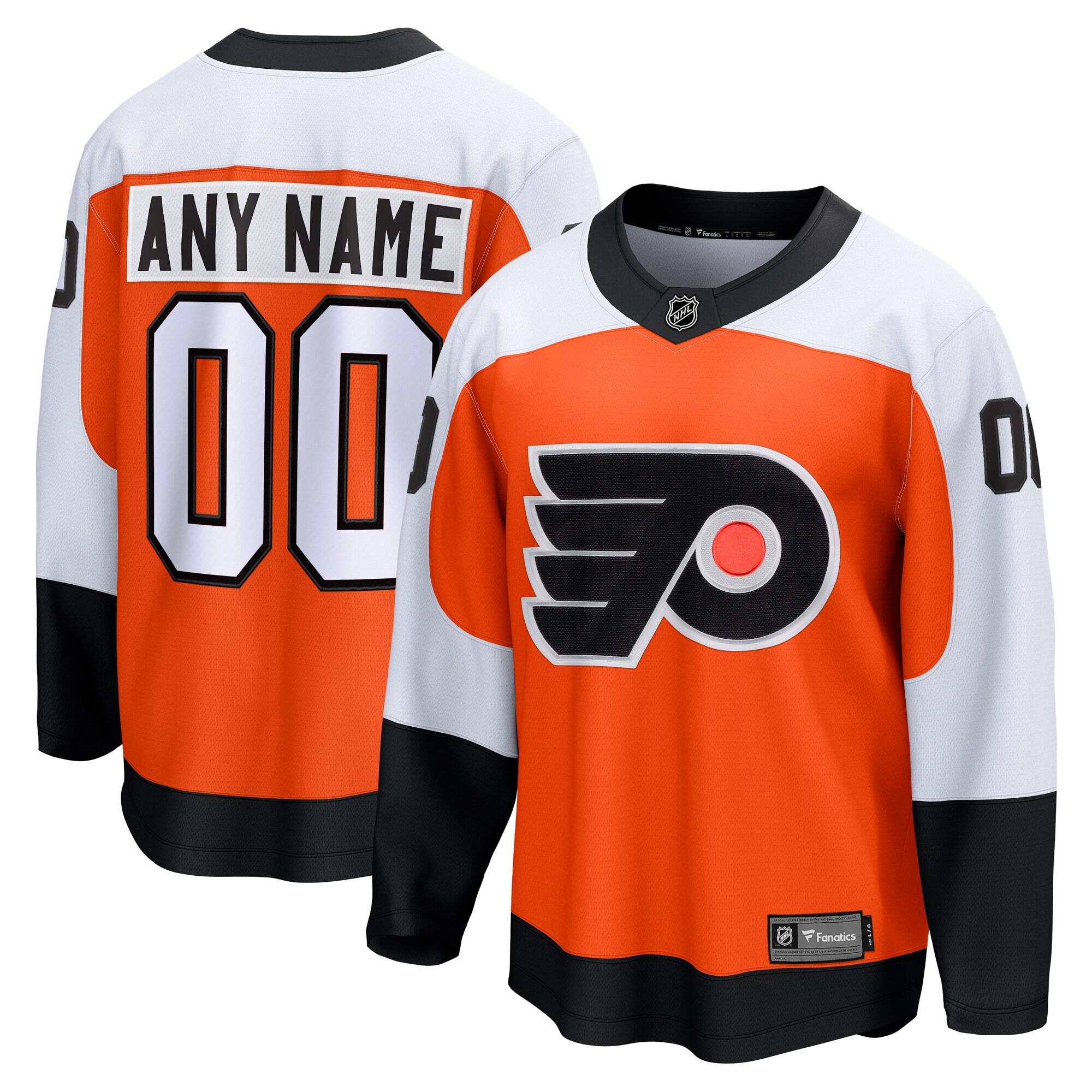 Men's Philadelphia Flyers Orange Home Premier Breakaway Custom Jersey