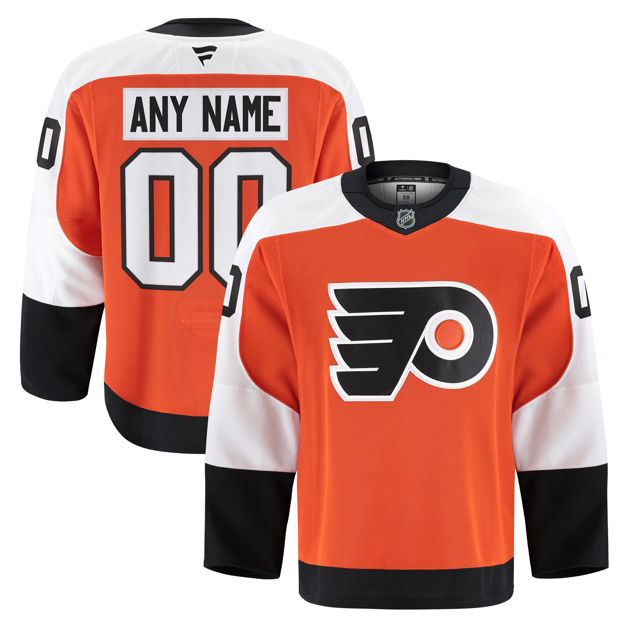 Men's Philadelphia Flyers Orange Home Pro Custom Jersey