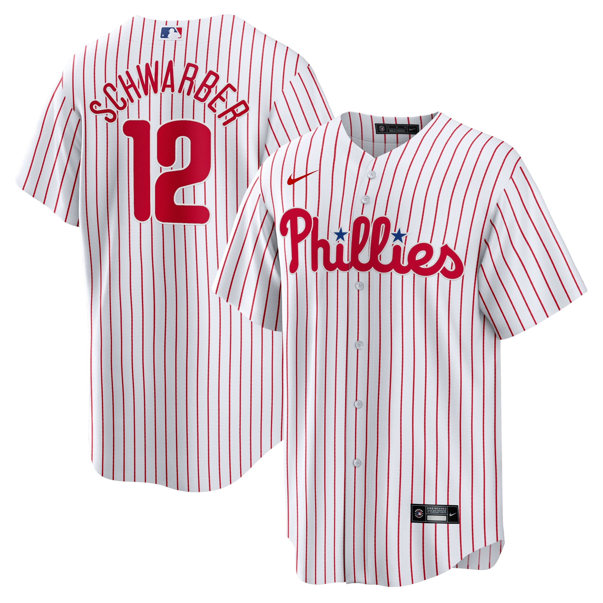 Men's Philadelphia Phillies Kyle Schwarber White Player Jersey