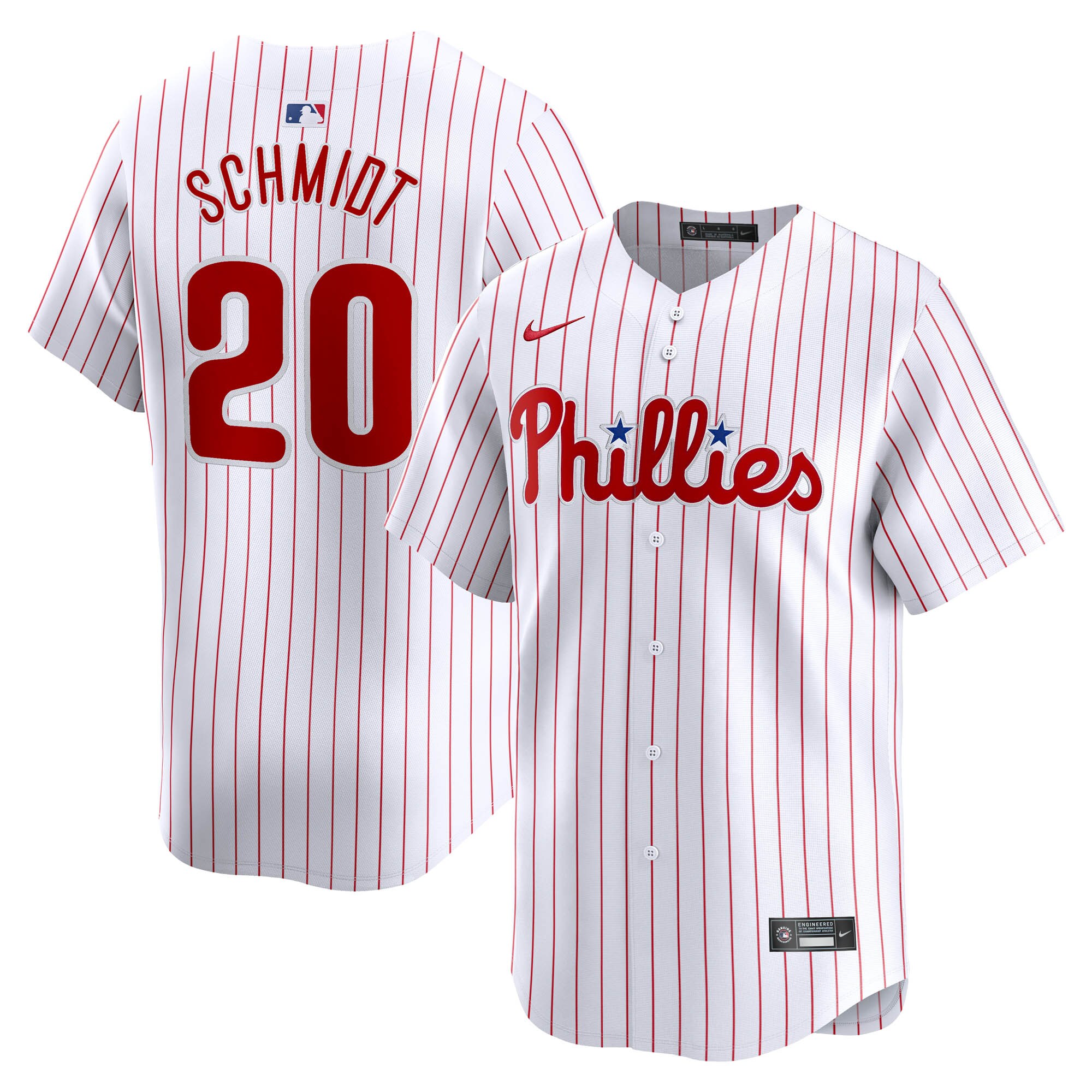 Men's Philadelphia Phillies Mike Schmidt White Home Limited Player Jersey