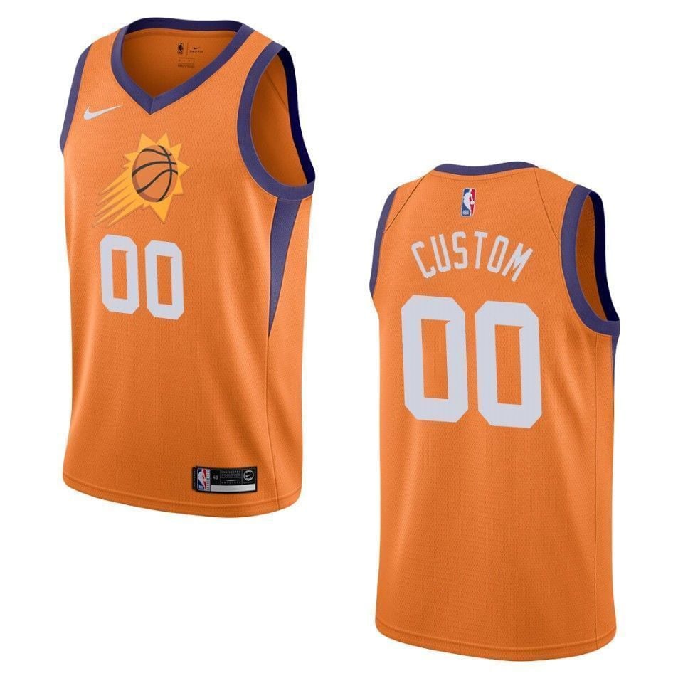 Men's Phoenix Suns 00 Custom Statement Swingman Jersey - Orange
