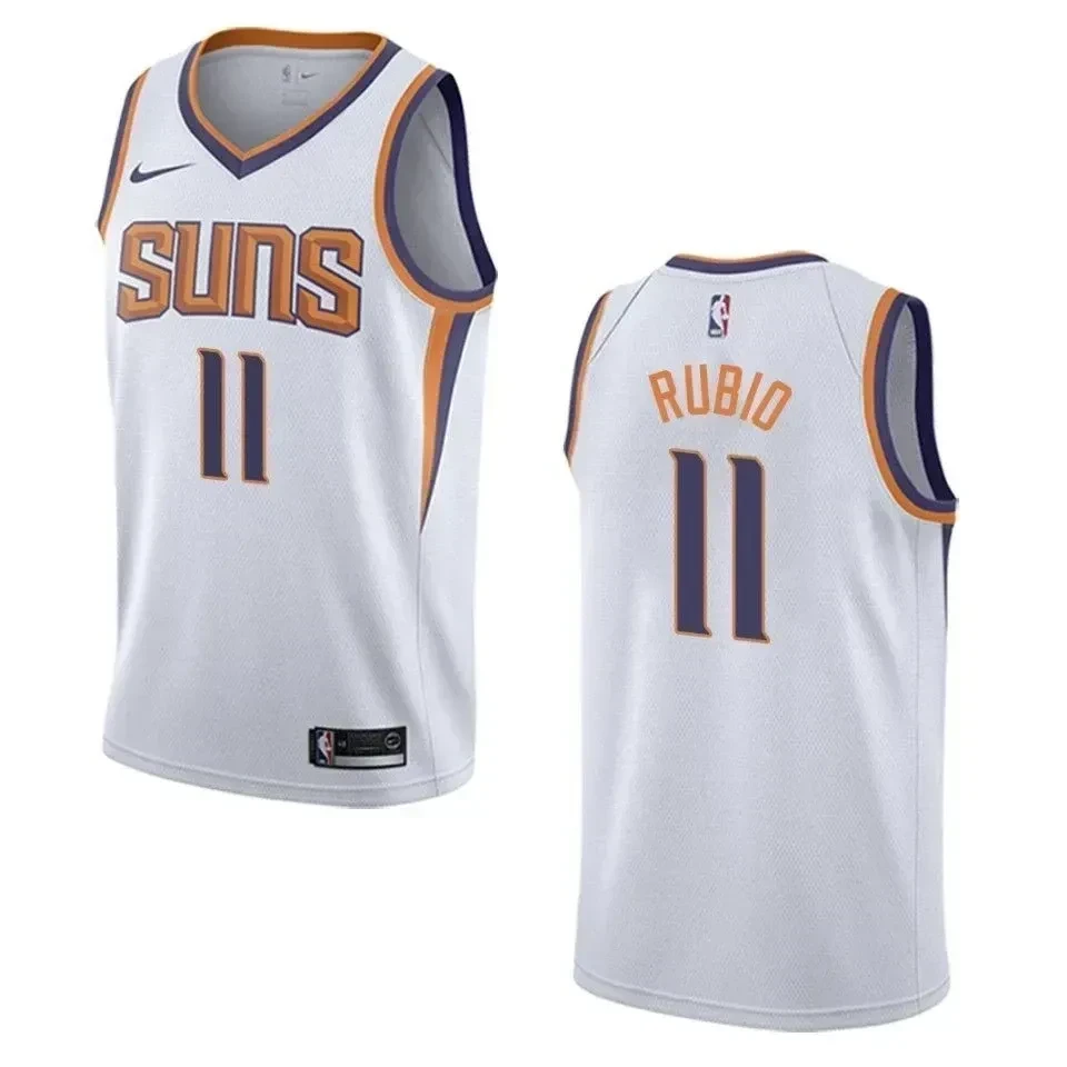 Men's Phoenix Suns 11 Ricky Rubio Association Swingman Jersey - White