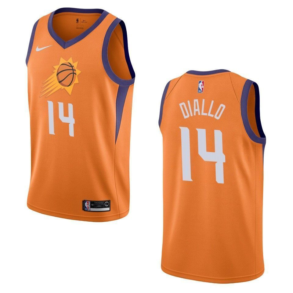Men's Phoenix Suns 14 Cheick Diallo Statement Swingman Jersey - Orange