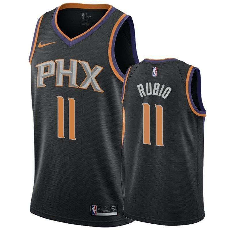 Men's Phoenix Suns Ricky Rubio 11 Statet Jersey
