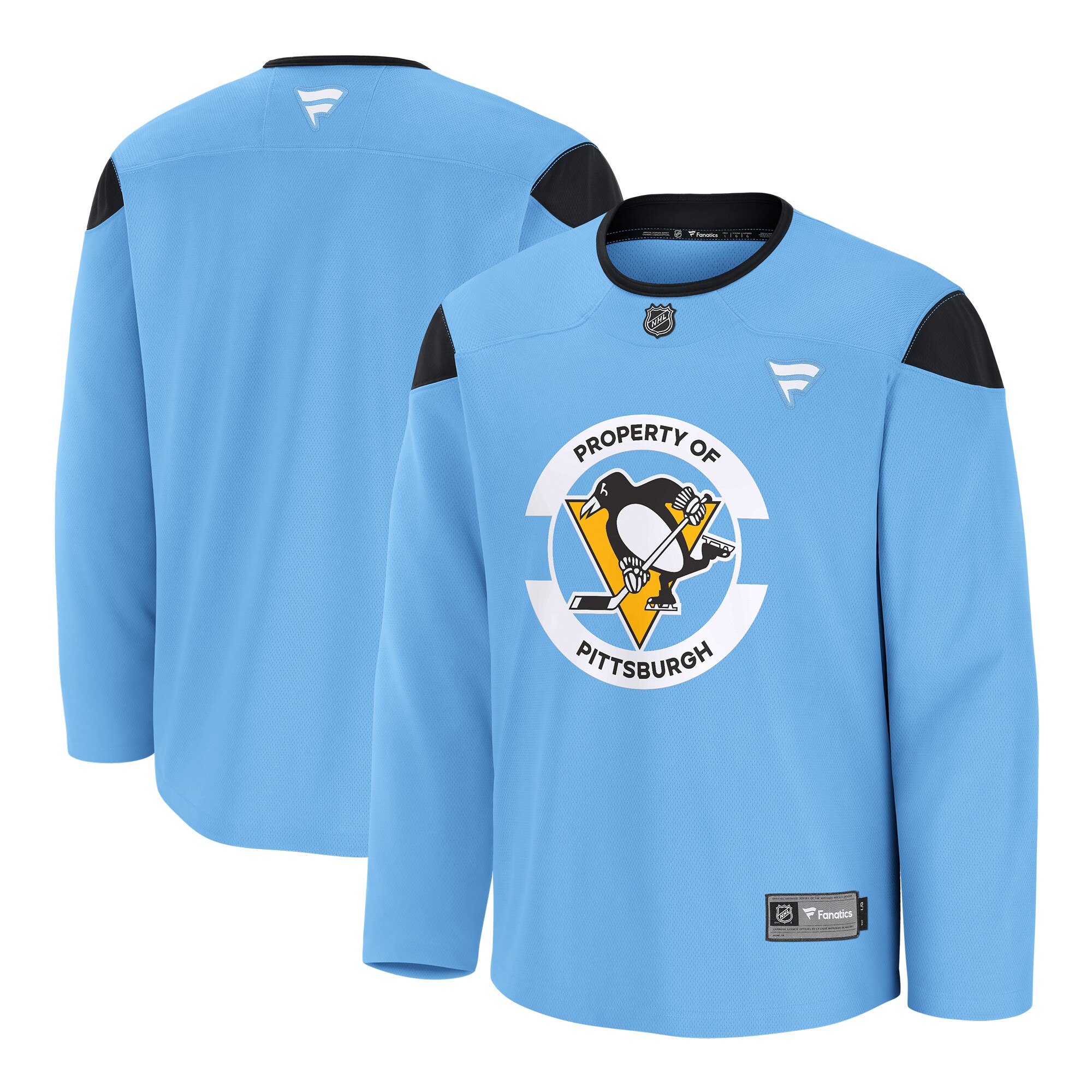 Men's Pittsburgh Penguins Blue Home Practice Jersey