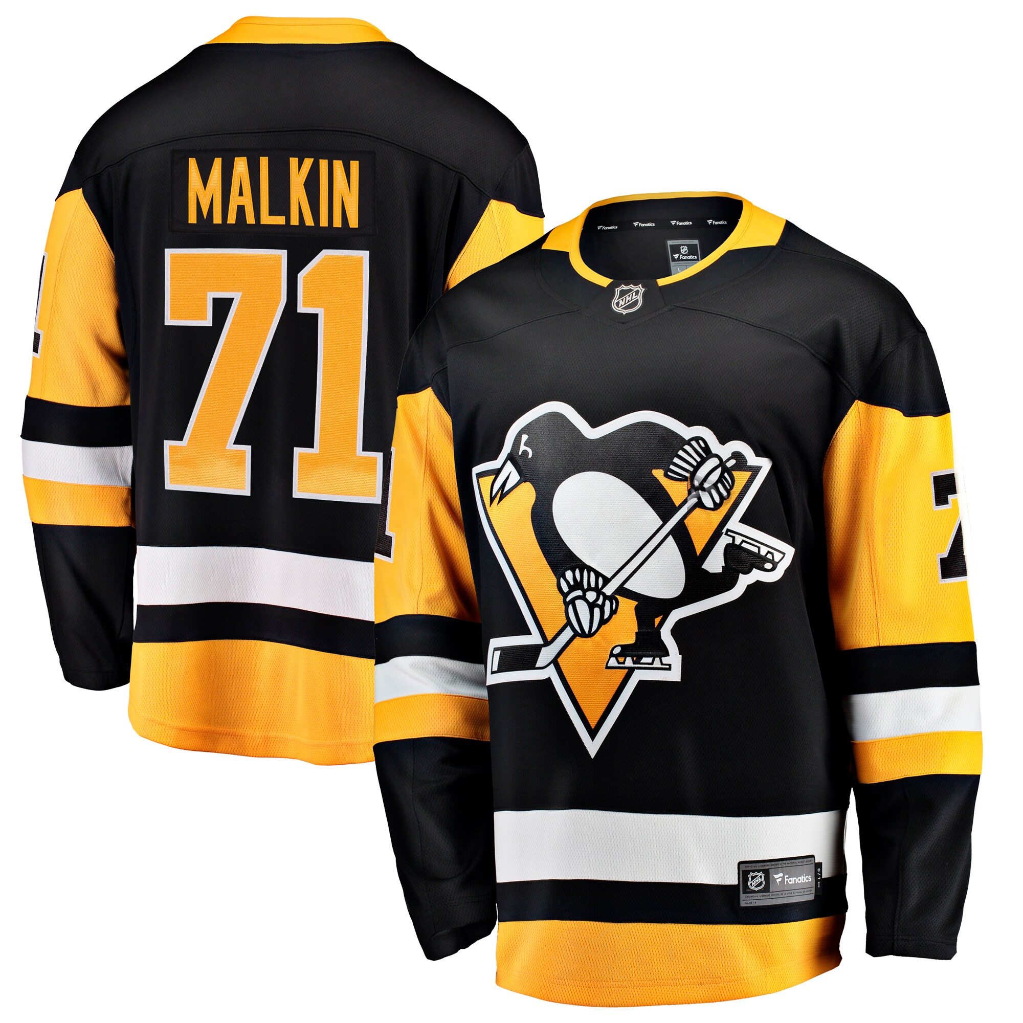 Men's Pittsburgh Penguins Evgeni Malkin Black Home Breakaway Jersey