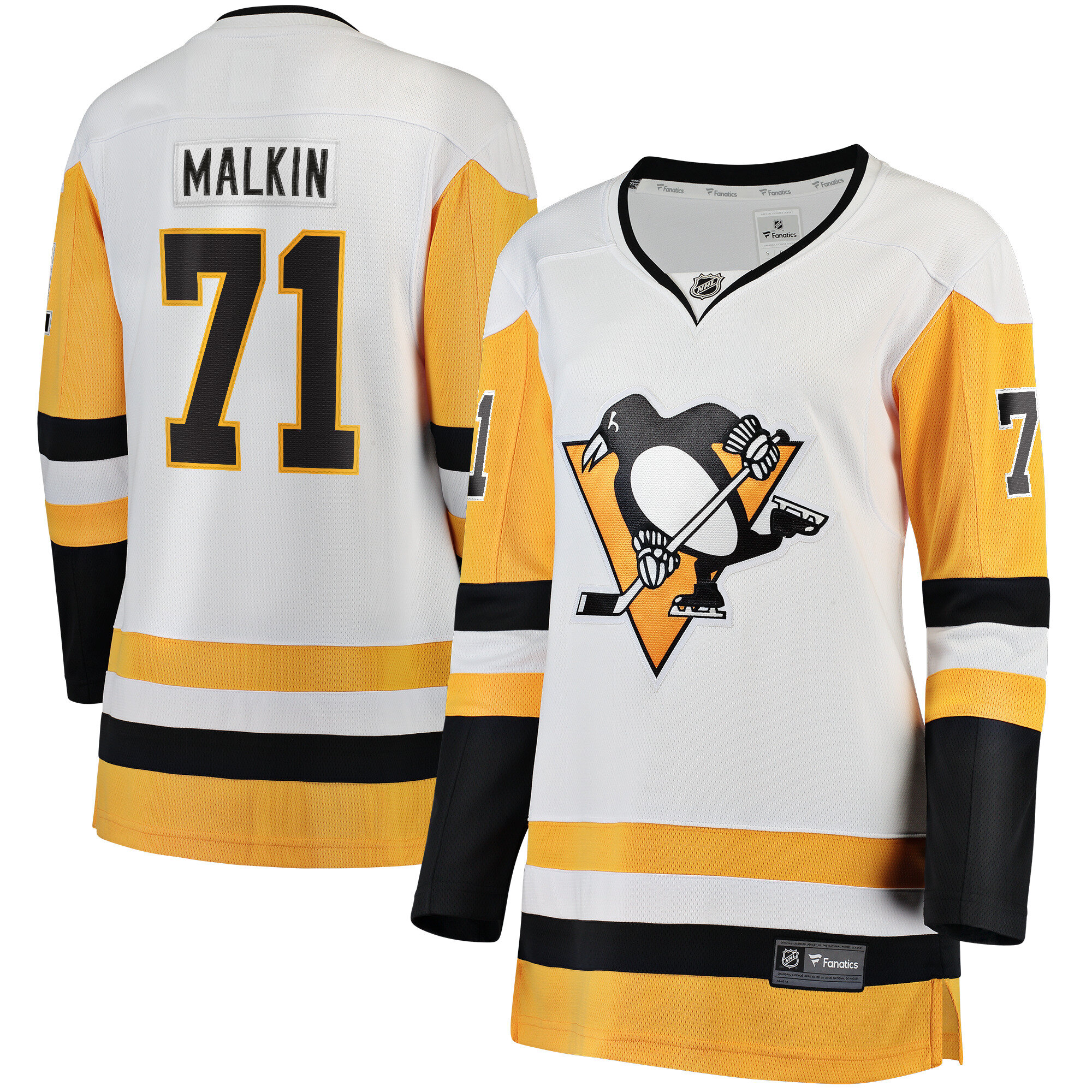 Men's Pittsburgh Penguins Evgeni Malkin White Premier Breakaway Player Jersey